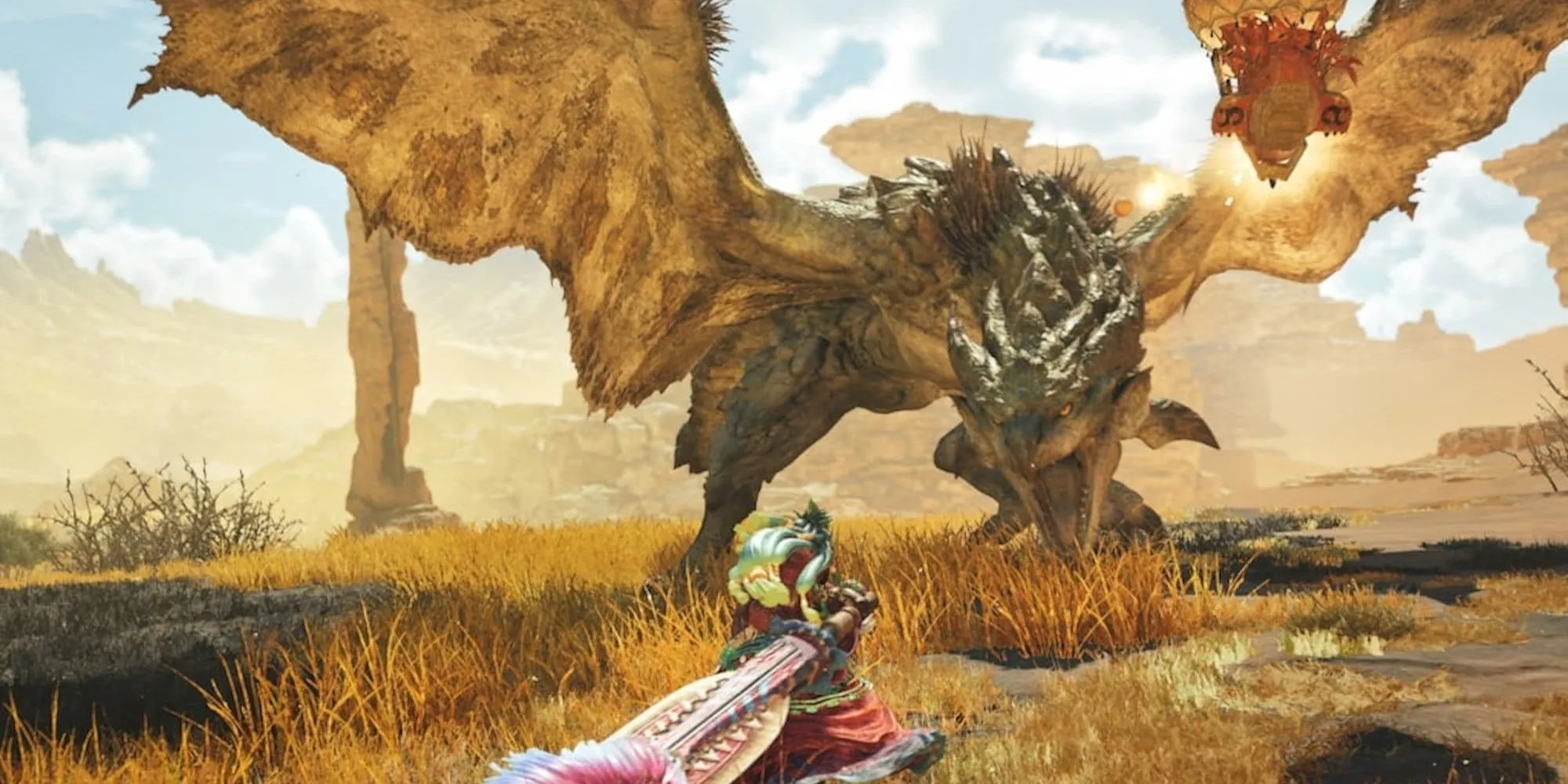 Chiến đấu với sinh vật rồng trong game Monster Hunter Wilds