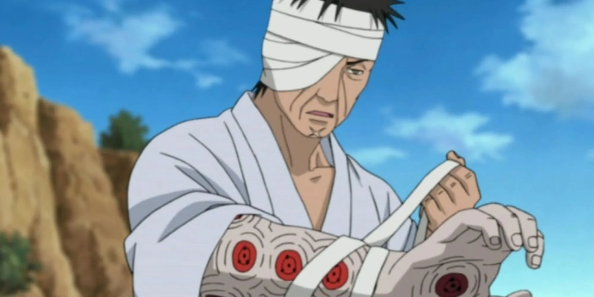 Danzo Shimura, người thao túng với cánh tay và mắt Sharingan cấy ghép