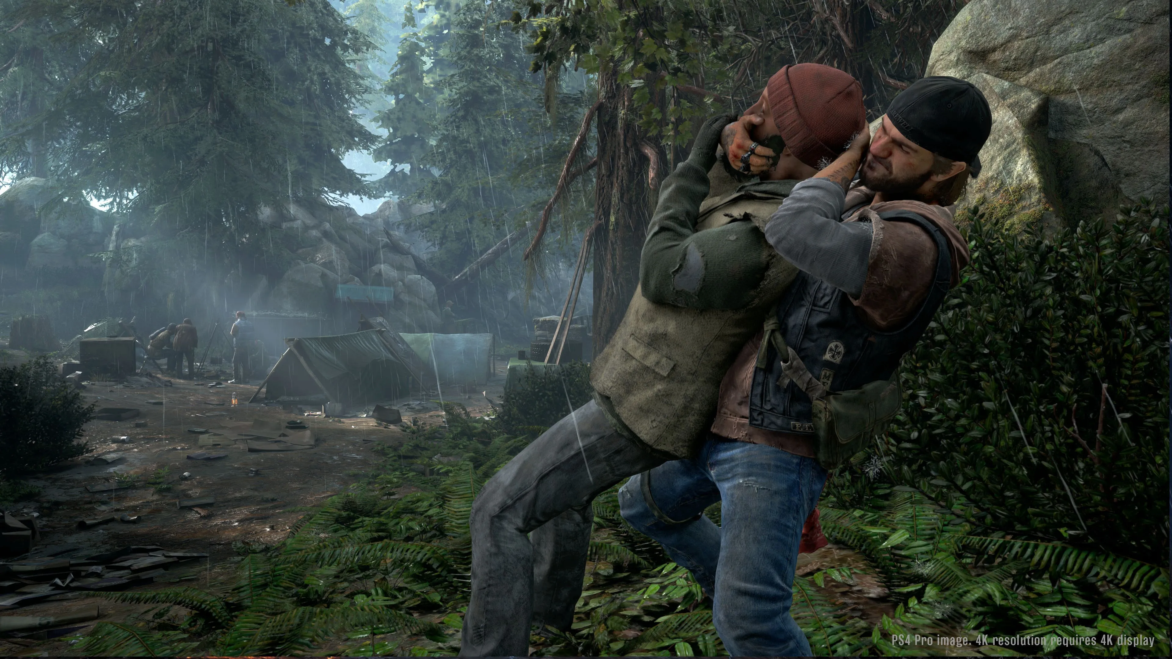 Deacon và chiếc mô tô trên con đường vắng vẻ trong thế giới mở của Days Gone