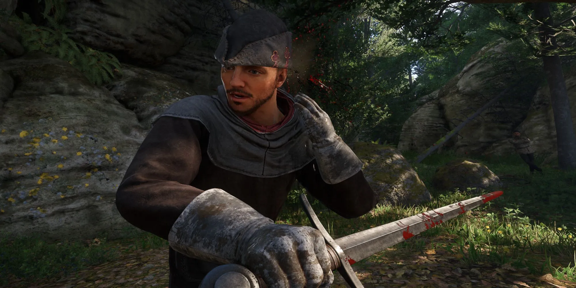 Henry bị thương sau trận chiến trong Kingdom Come Deliverance 2, minh họa khả năng hồi máu