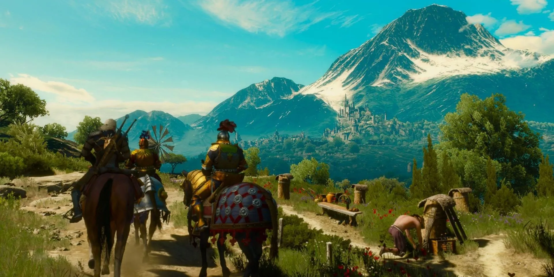 Khung cảnh tươi đẹp và đầy màu sắc của Toussaint, vùng đất mới trong DLC Blood and Wine của The Witcher 3