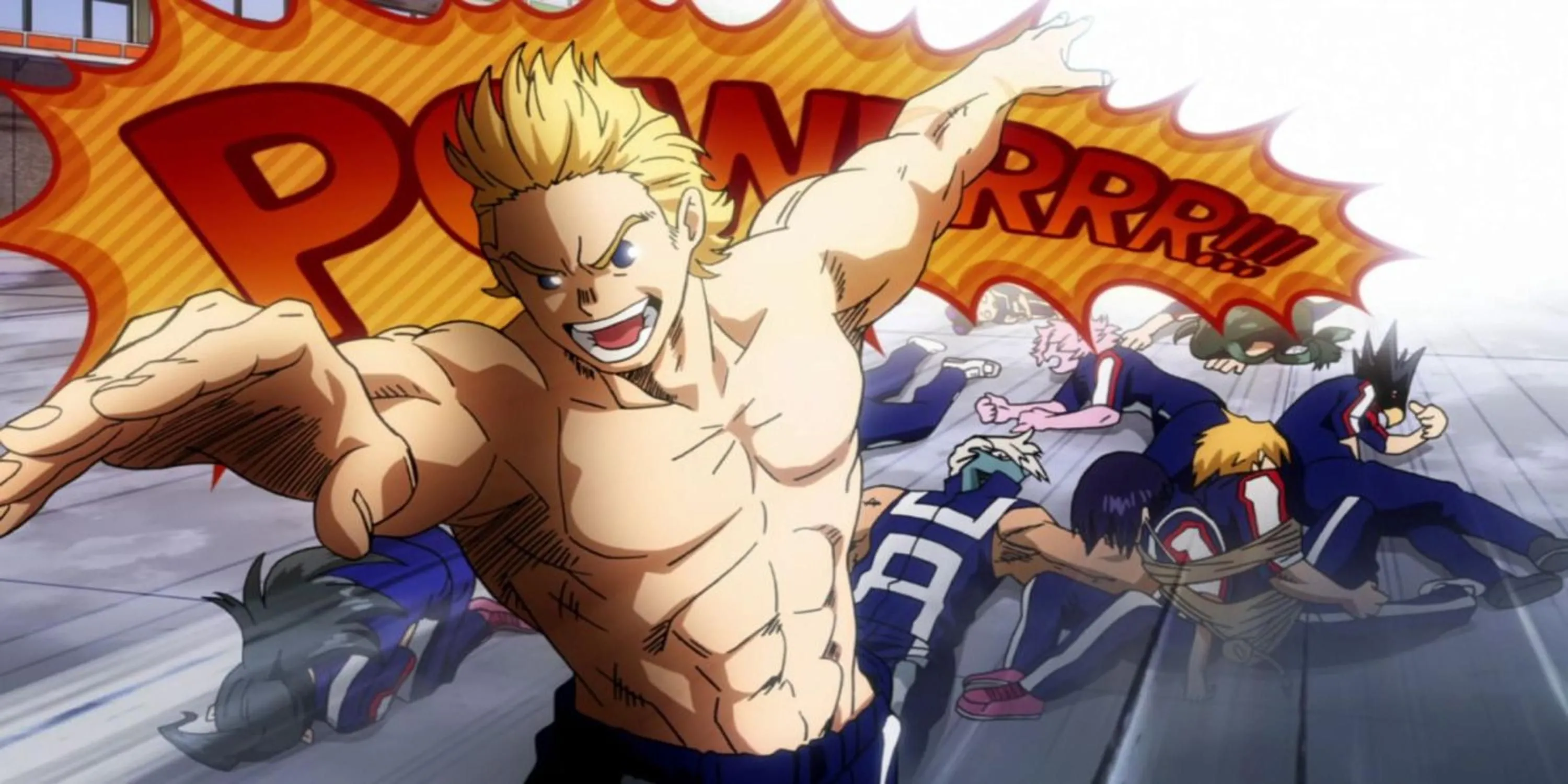 Mirio Togata kích hoạt Kosei Xuyên Thấu trong My Hero Academia