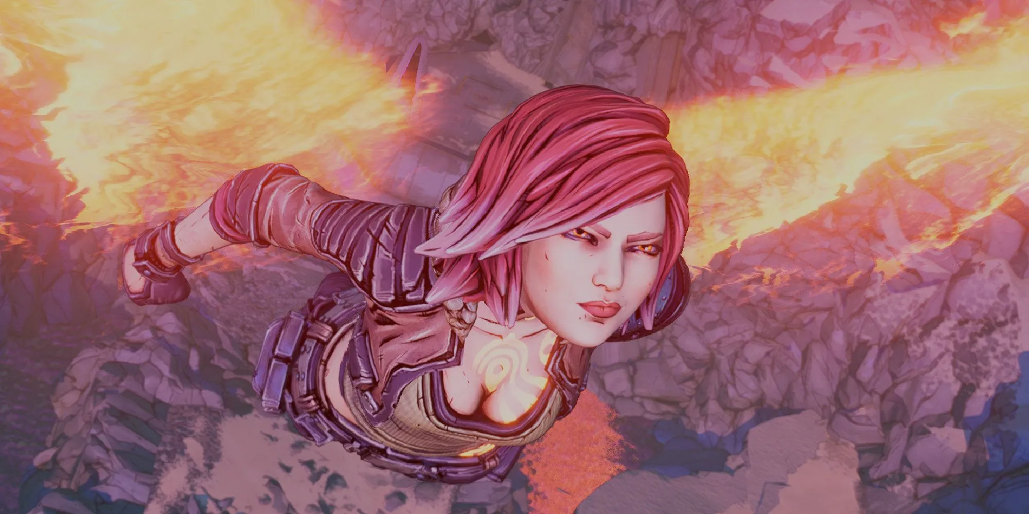 Một khoảnh khắc cốt truyện từ Borderlands 3, tựa game bắn súng RPG co-op đầy hành động.