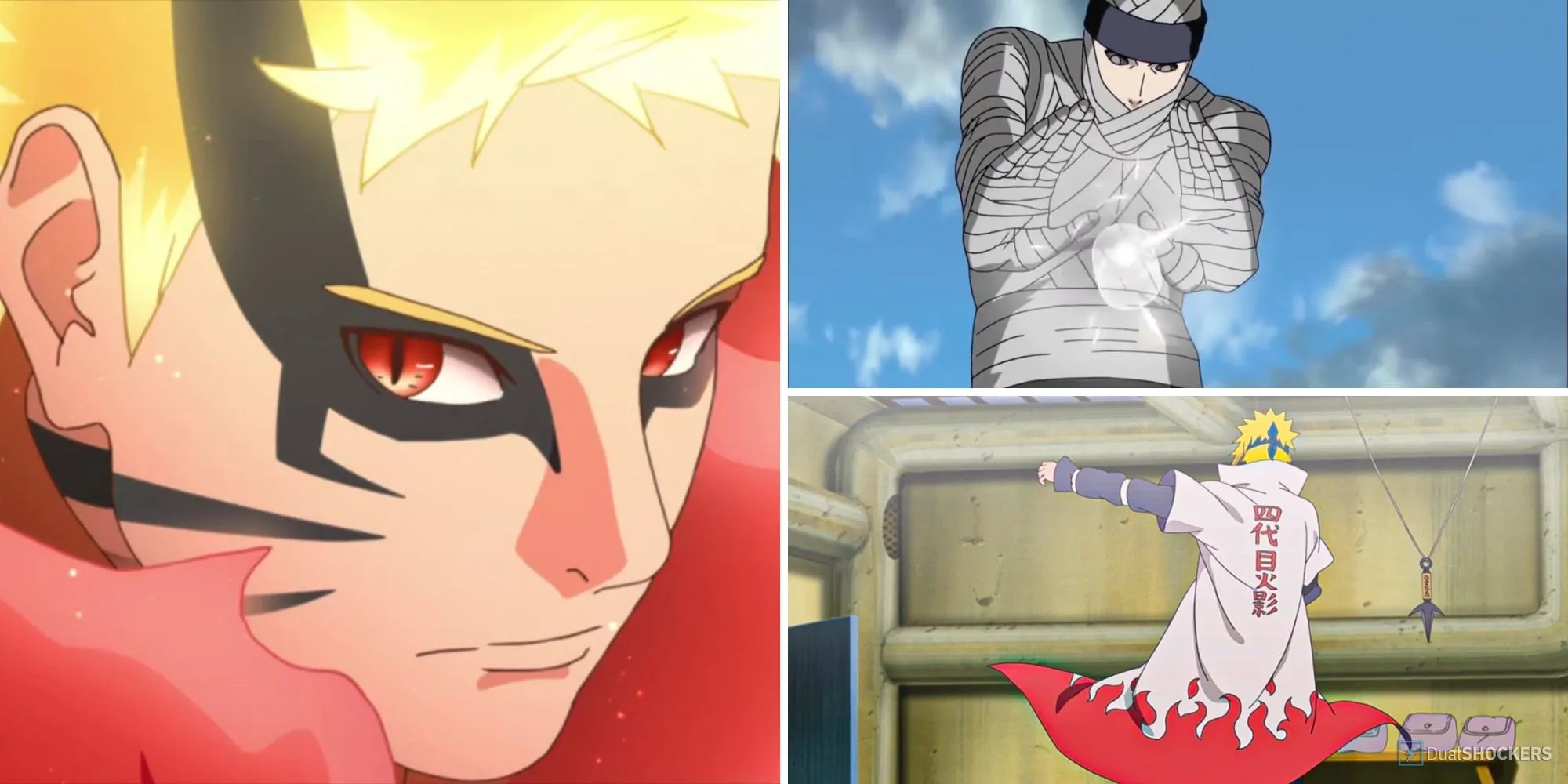 Naruto và Minato - hai Hokage huyền thoại - cùng Tsuchikage Mu