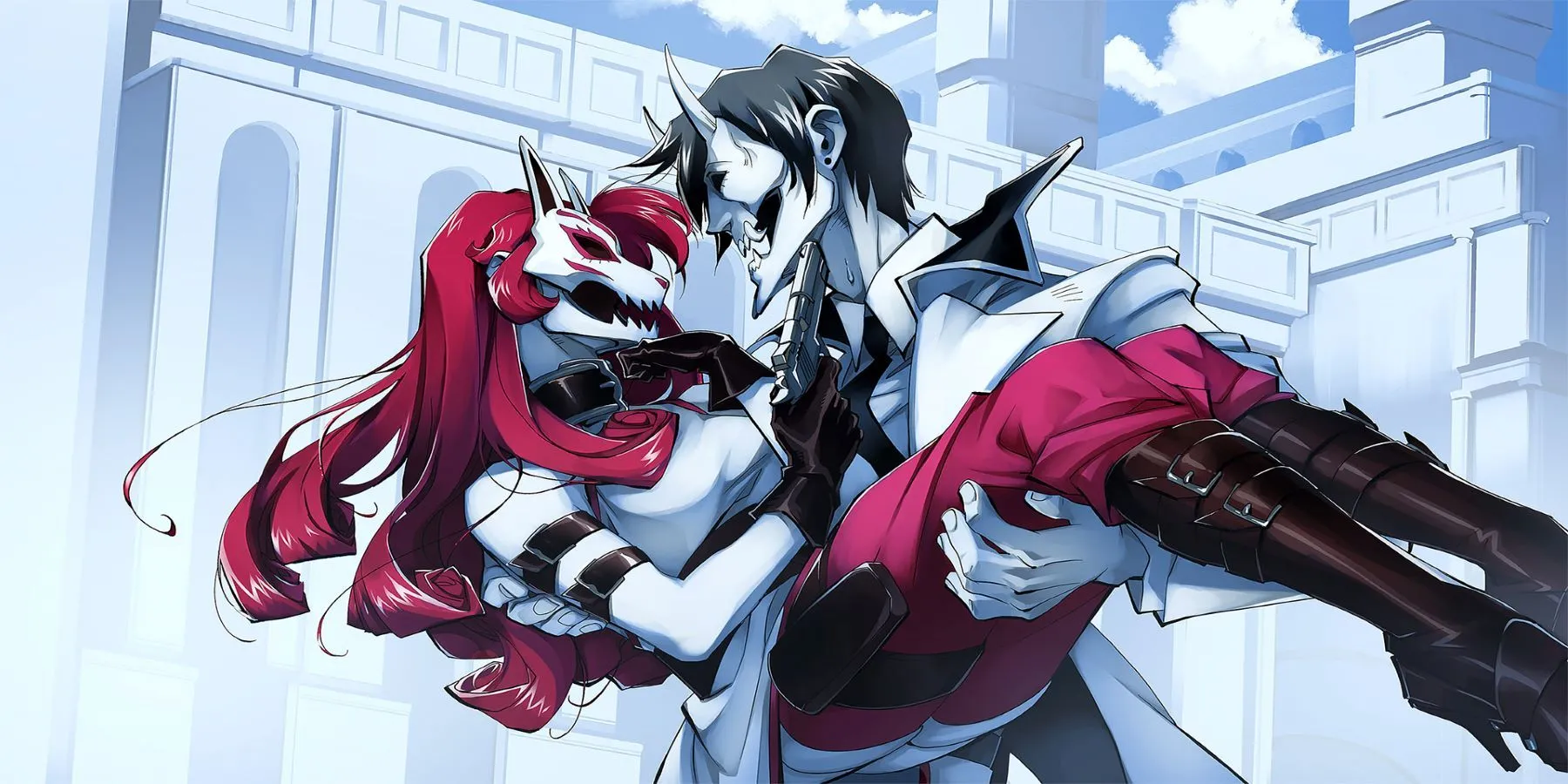 Screenshot game Neon White, một tựa game bắn súng kết hợp giải đố có gameplay nhanh.