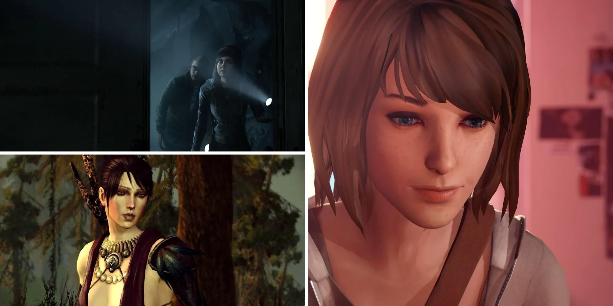 Tập hợp hình ảnh các game nổi bật nơi lựa chọn của người chơi có ý nghĩa (Until Dawn, Dragon Age: Origins, Life is Strange)