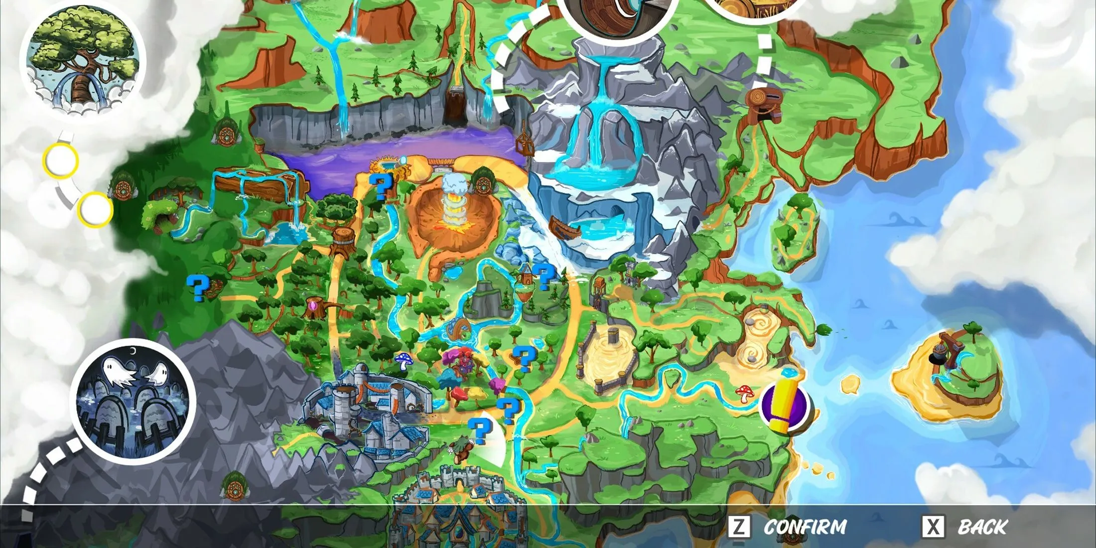 Bản đồ thế giới game Ruffy and the Riverside