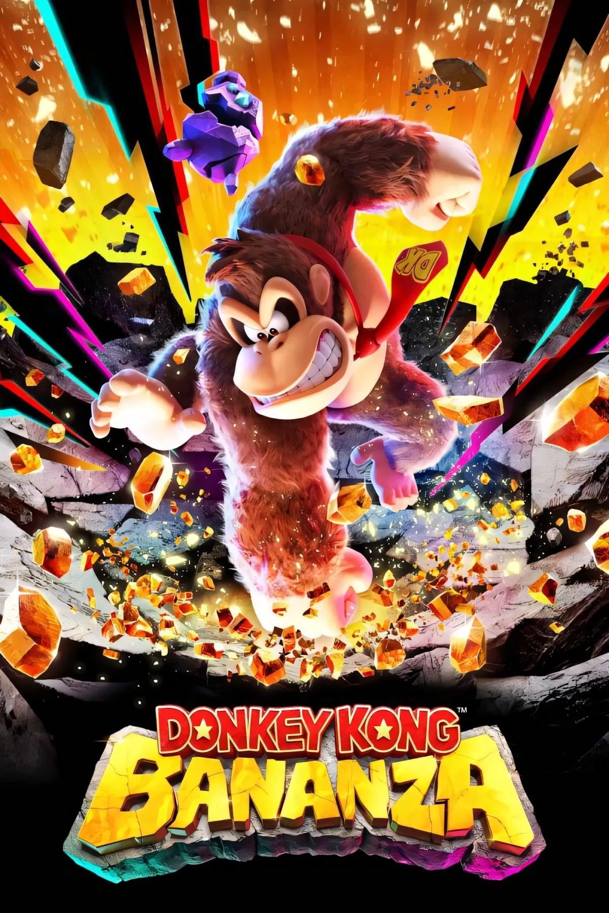 Bìa game Donkey Kong Bananza, thể hiện hình ảnh nhân vật chính