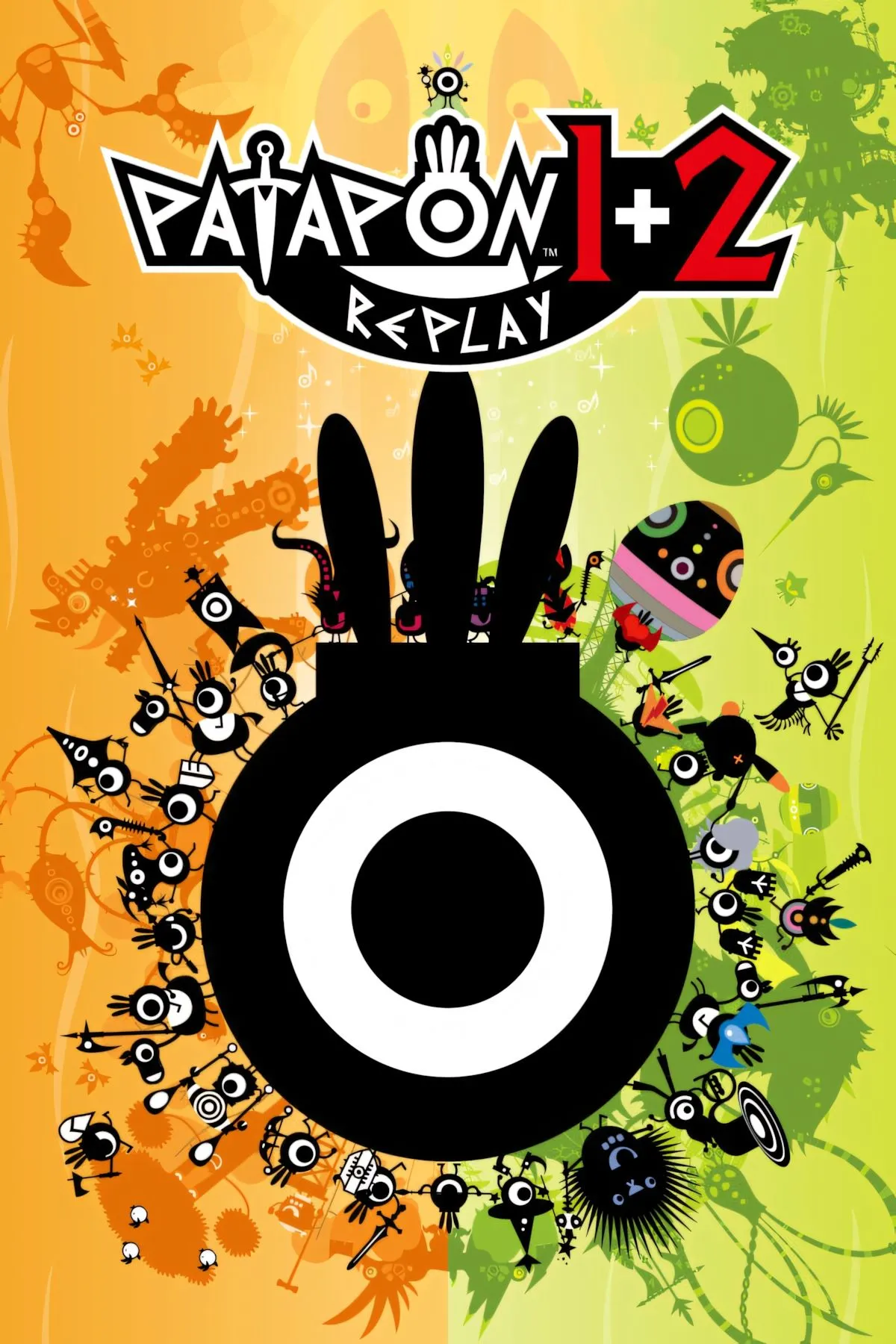 Bìa Patapon 1+2 Replay, gói game nhịp điệu kinh điển từ PSP