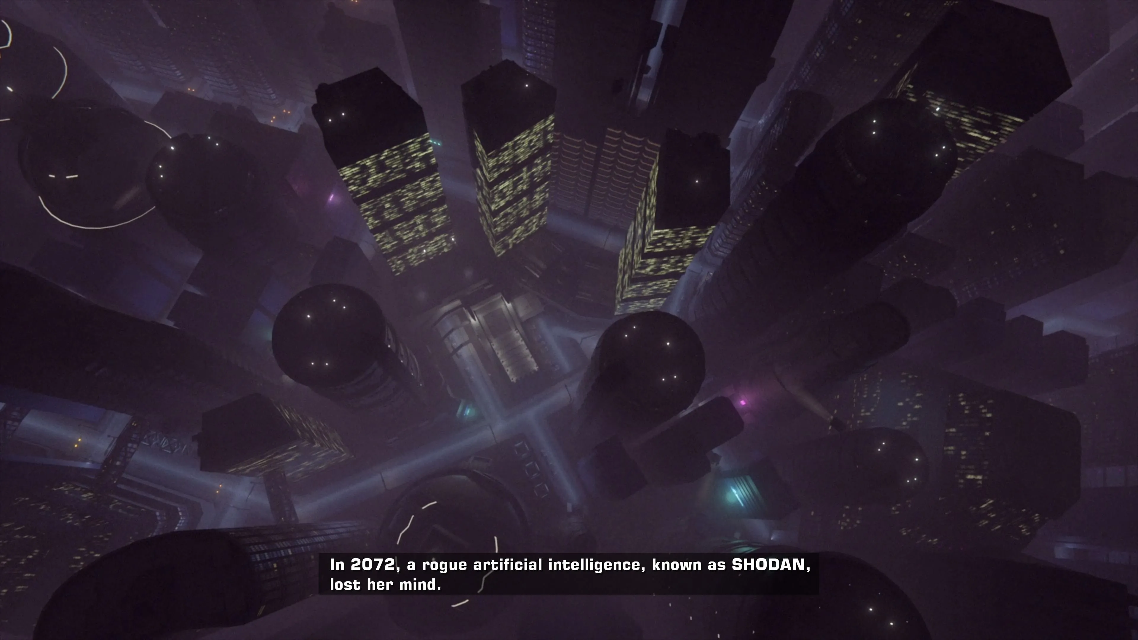 Bối cảnh thành phố không gian trong System Shock 2 Remaster