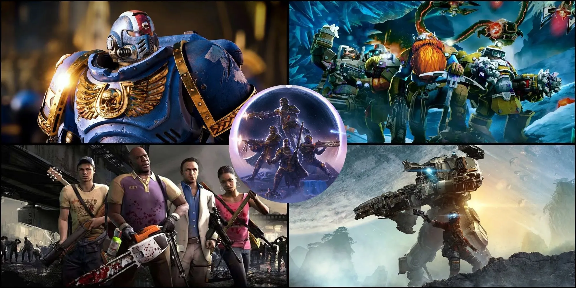Các game giống Helldivers 2: Space Marine 2, Deep Rock Galactic, Left 4 Dead 2, Titanfall 2