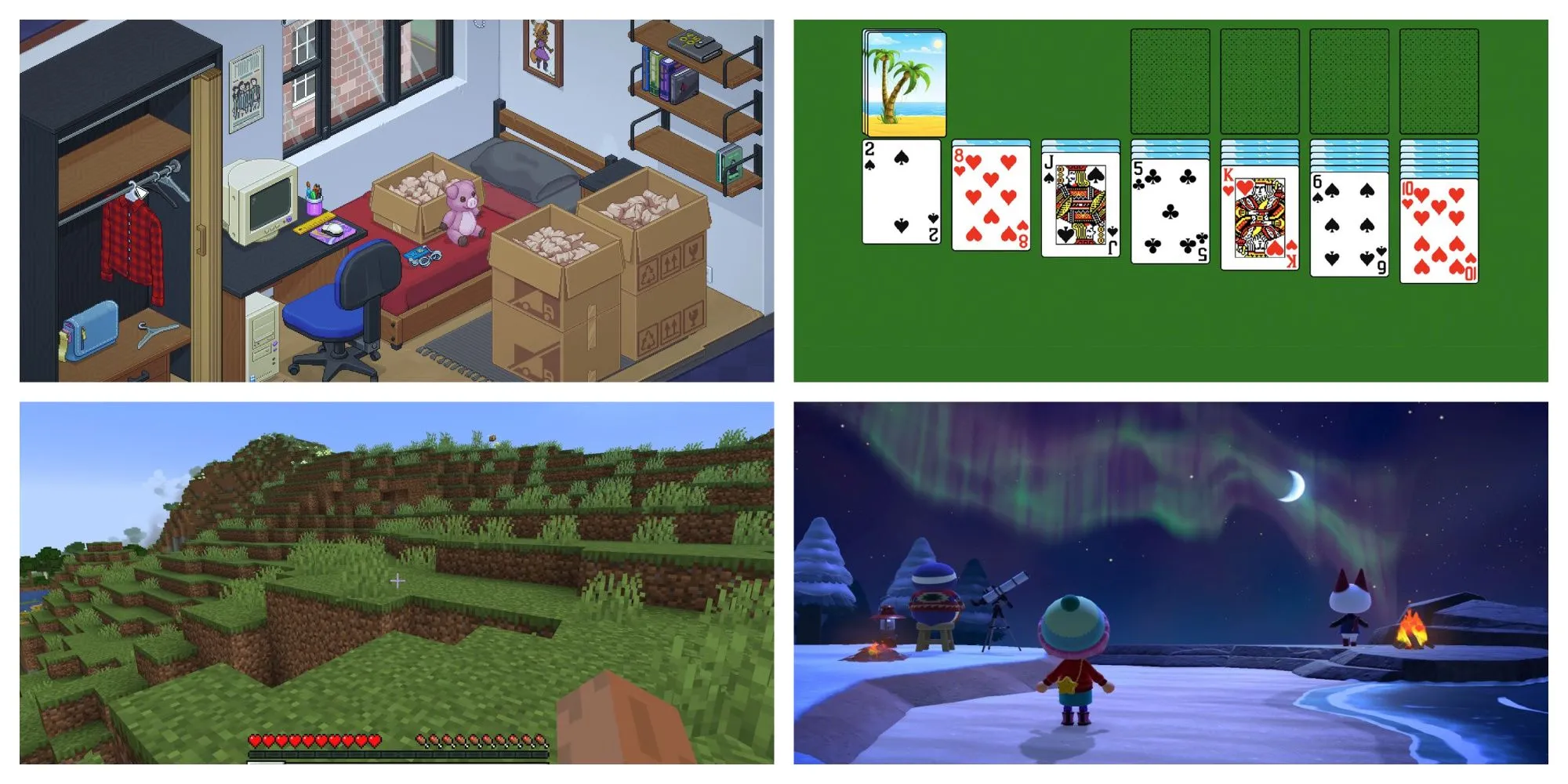 Các game gợi cảm giác ASMR như Unpacking, Solitaire, Minecraft, Animal Crossing New Horizons