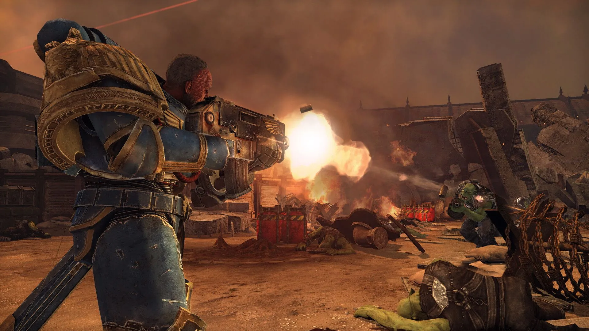 Cảnh chiến đấu cận chiến ấn tượng trong Warhammer 40000 Space Marine