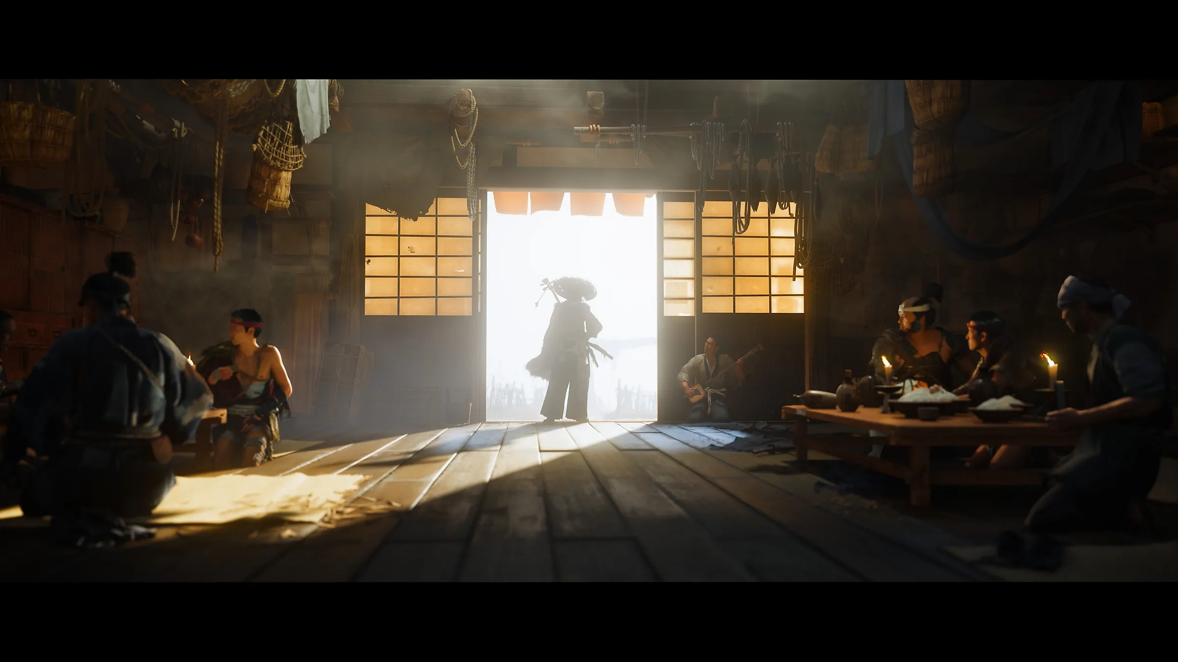 Cảnh chiến đấu hoặc nhân vật chính trong game Ghost of Yotei