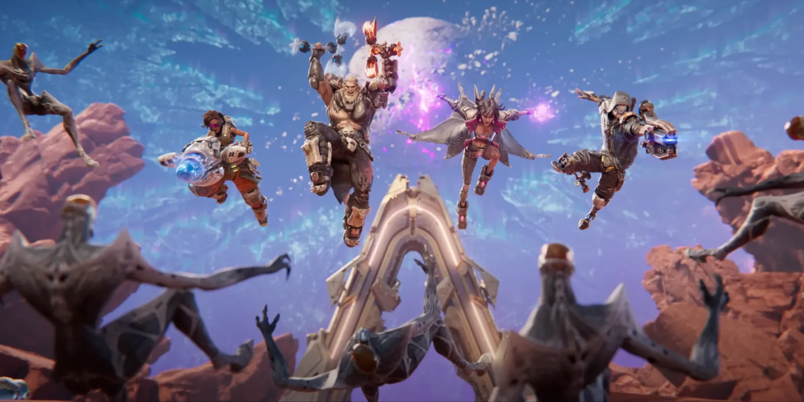 Cảnh chiến đấu kịch tính của Vault Hunter trong Borderlands 4