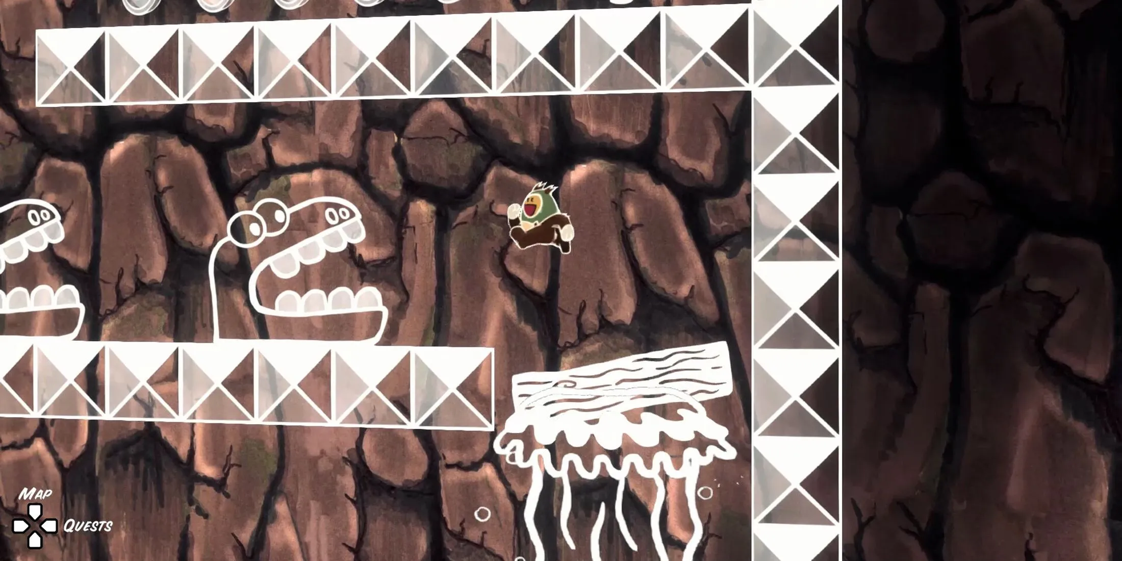 Cảnh chơi game platformer Ruffy and the Riverside
