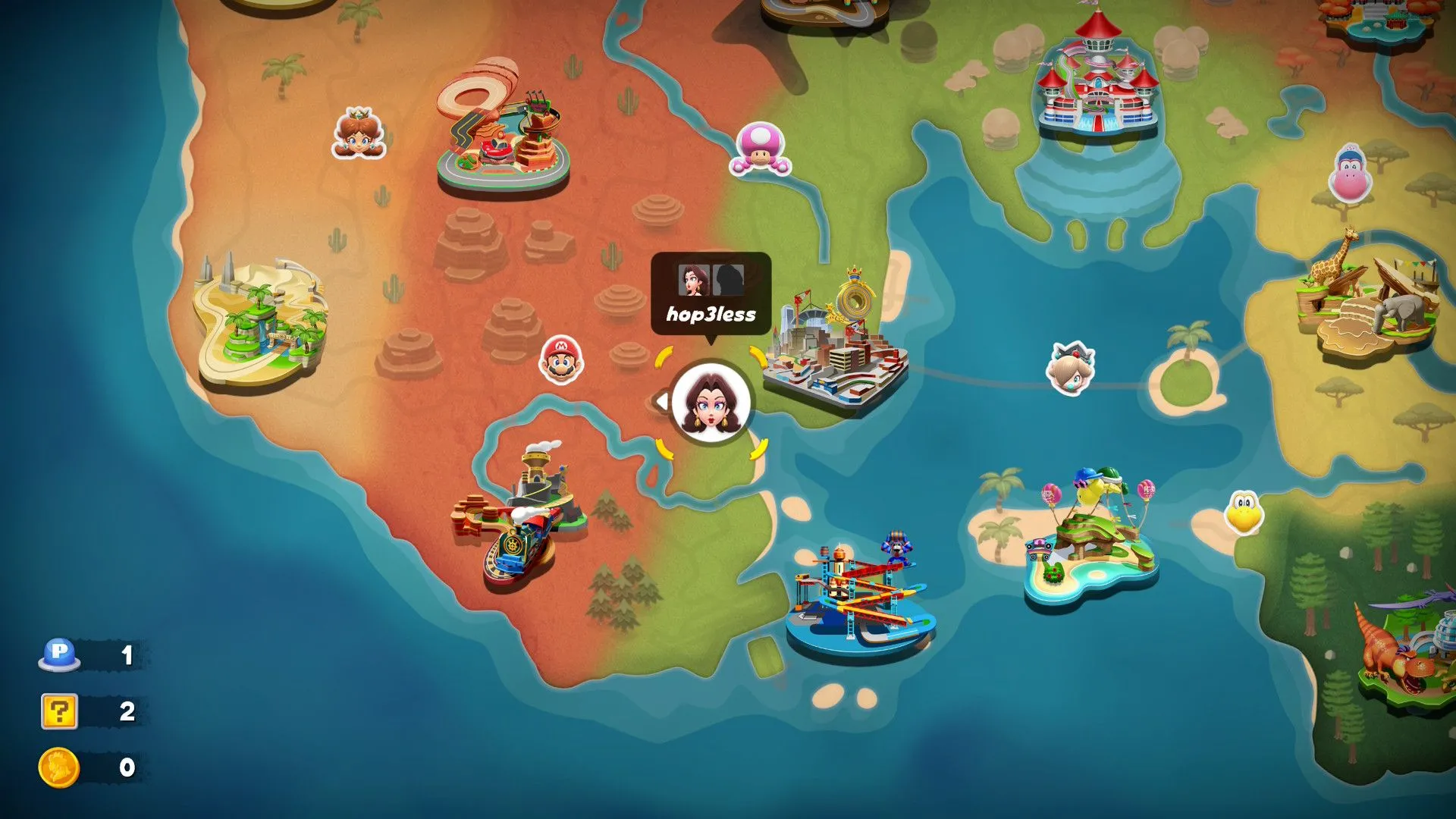 Chế độ Free Roam khám phá thế giới mở của Mario Kart World