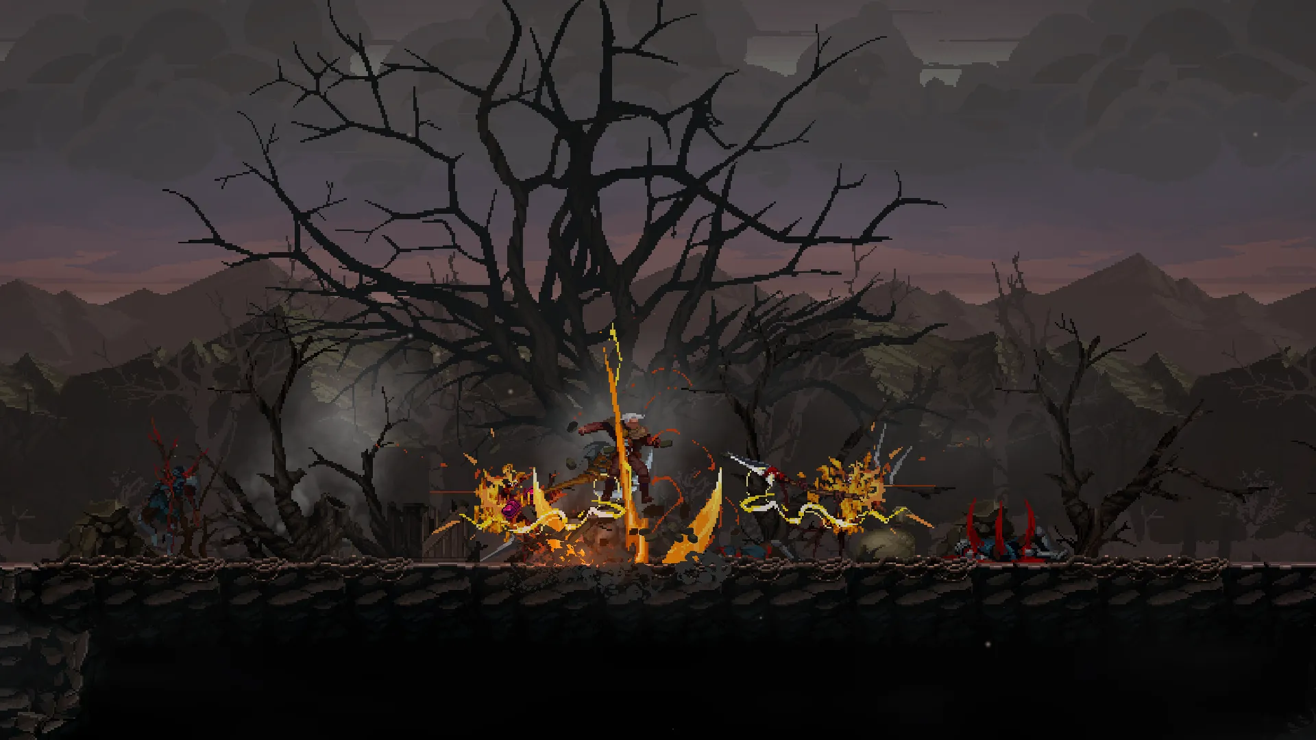 Đồ họa pixel art ấn tượng của môi trường game Dragon Is Dead