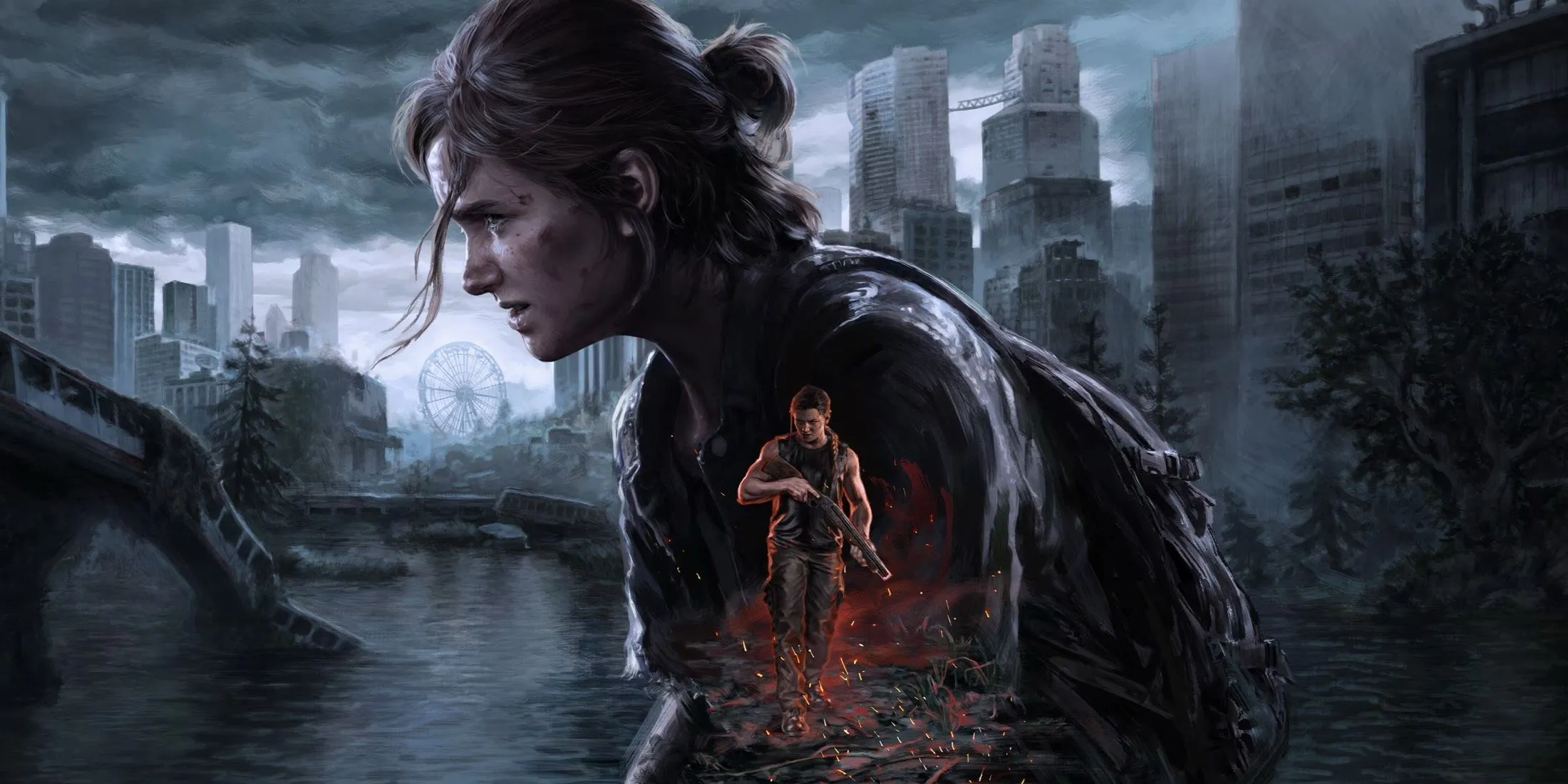 Ellie và Abby trong The Last of Us Part 2, minh họa cho chế độ theo dòng thời gian