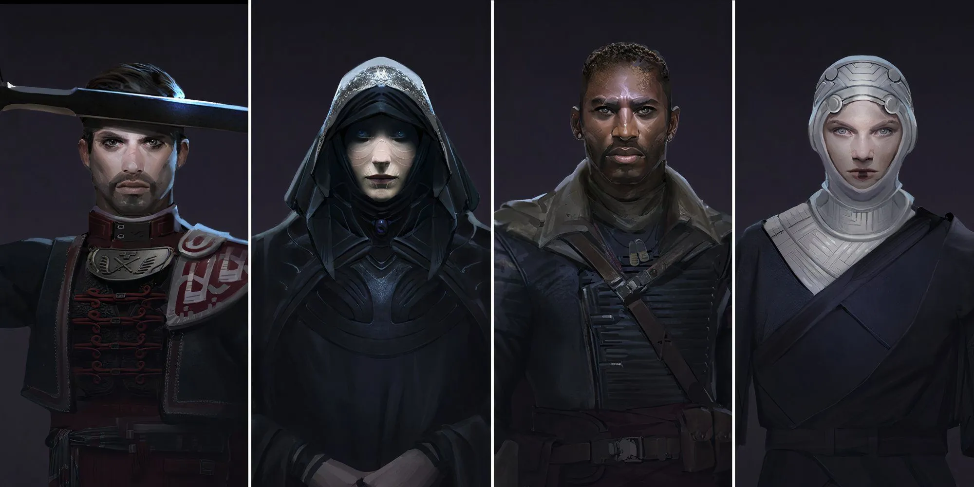 Giao diện lựa chọn các lớp nhân vật (classes) trong game Dune Awakening như Mentat, Bene Gesserit, Trooper