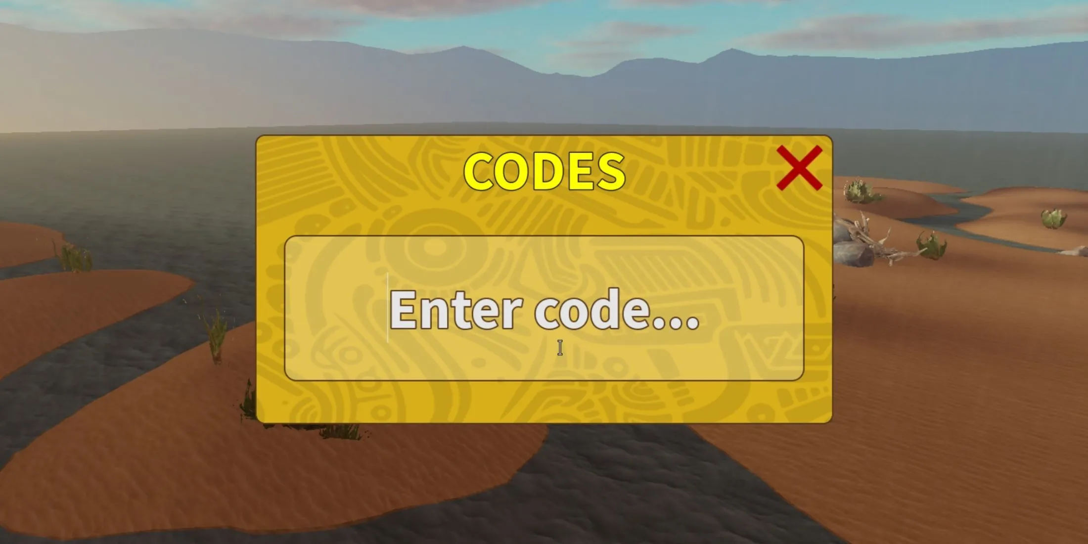 Giao diện nhập mã code Savannah Life trong Roblox.