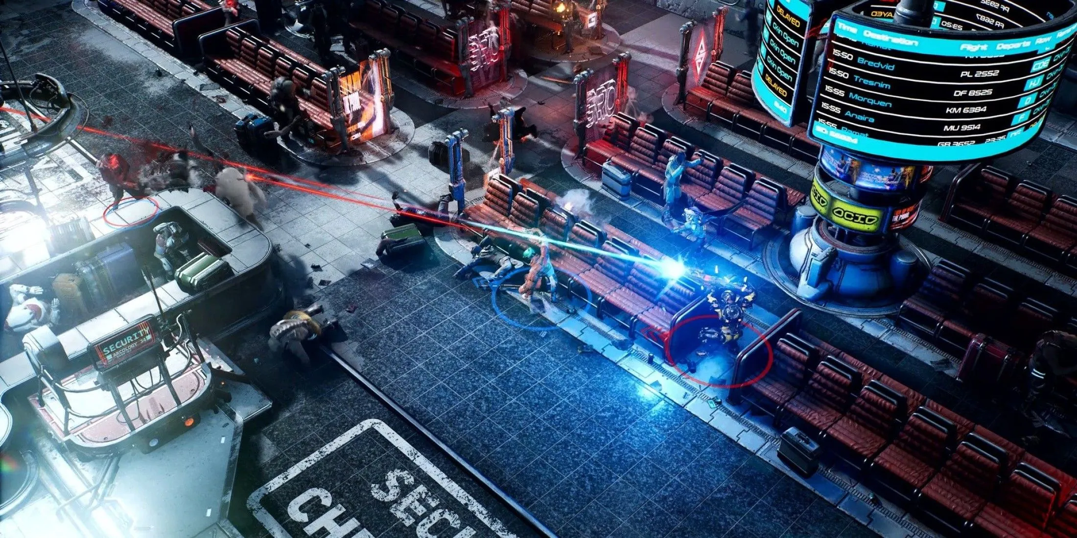 Hai người chơi ẩn nấp và chiến đấu trong The Ascent, tựa game ARPG cyberpunk