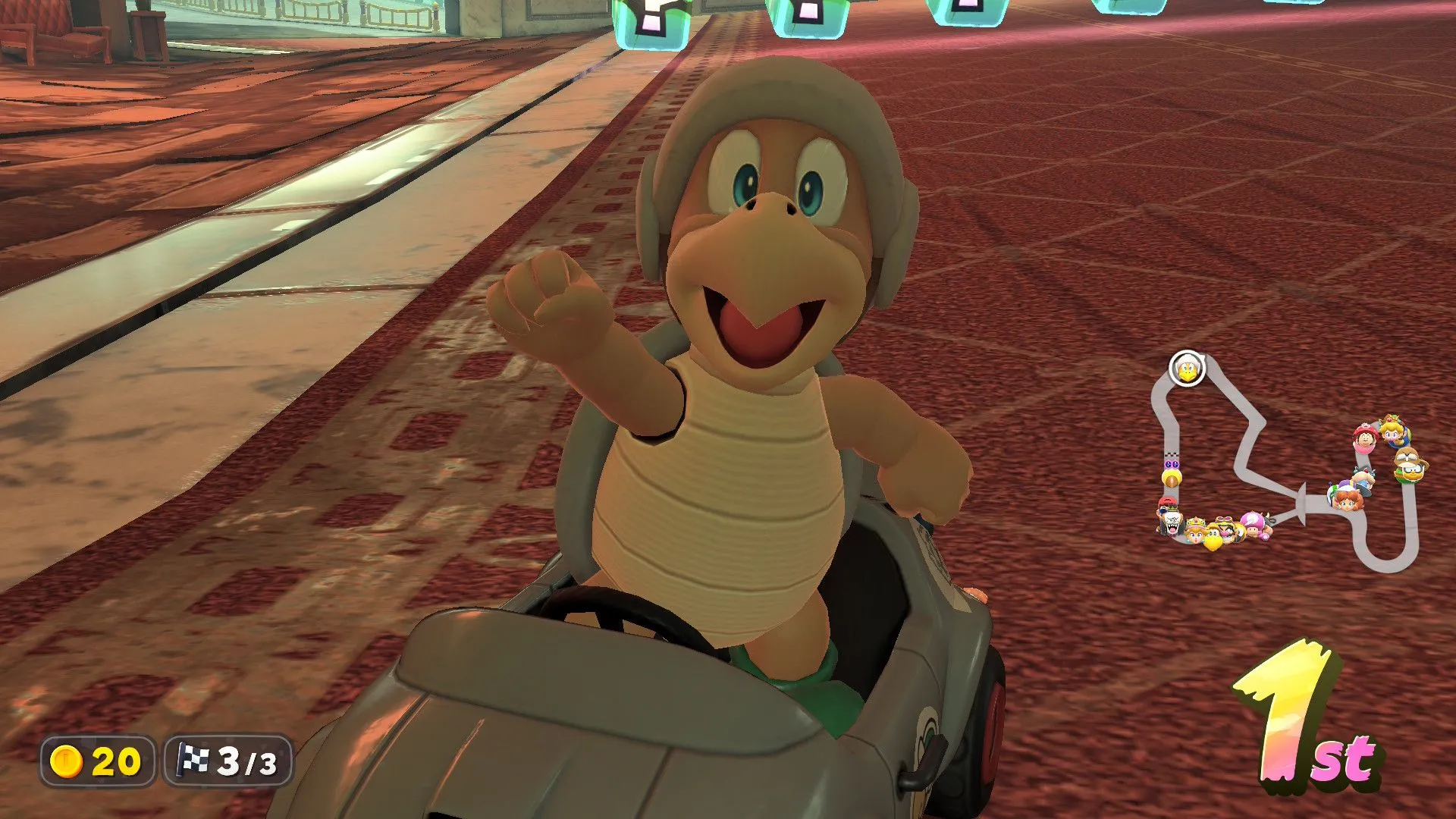 Hammer Bro trên đường đua trong game Mario Kart World