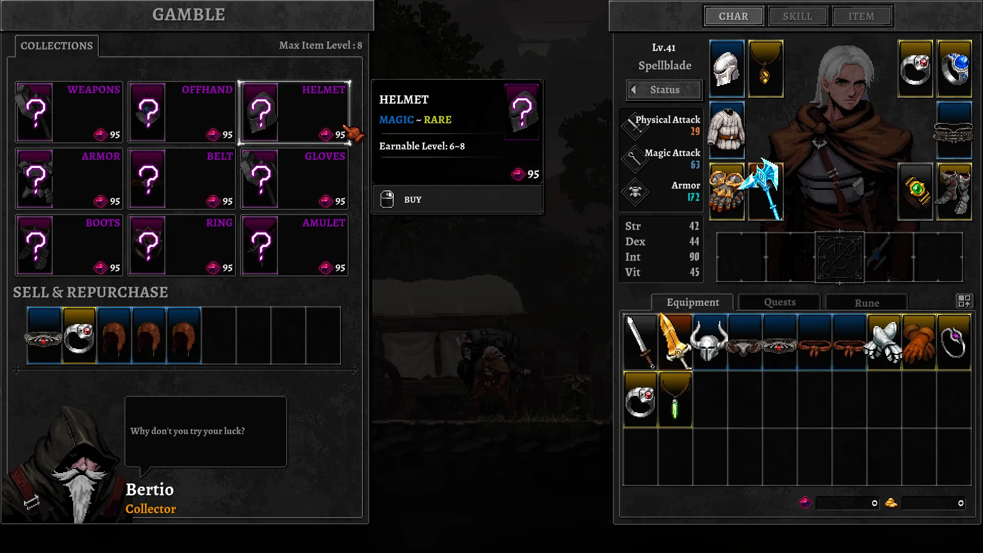 Hệ thống trang bị và vật phẩm trong game Dragon Is Dead