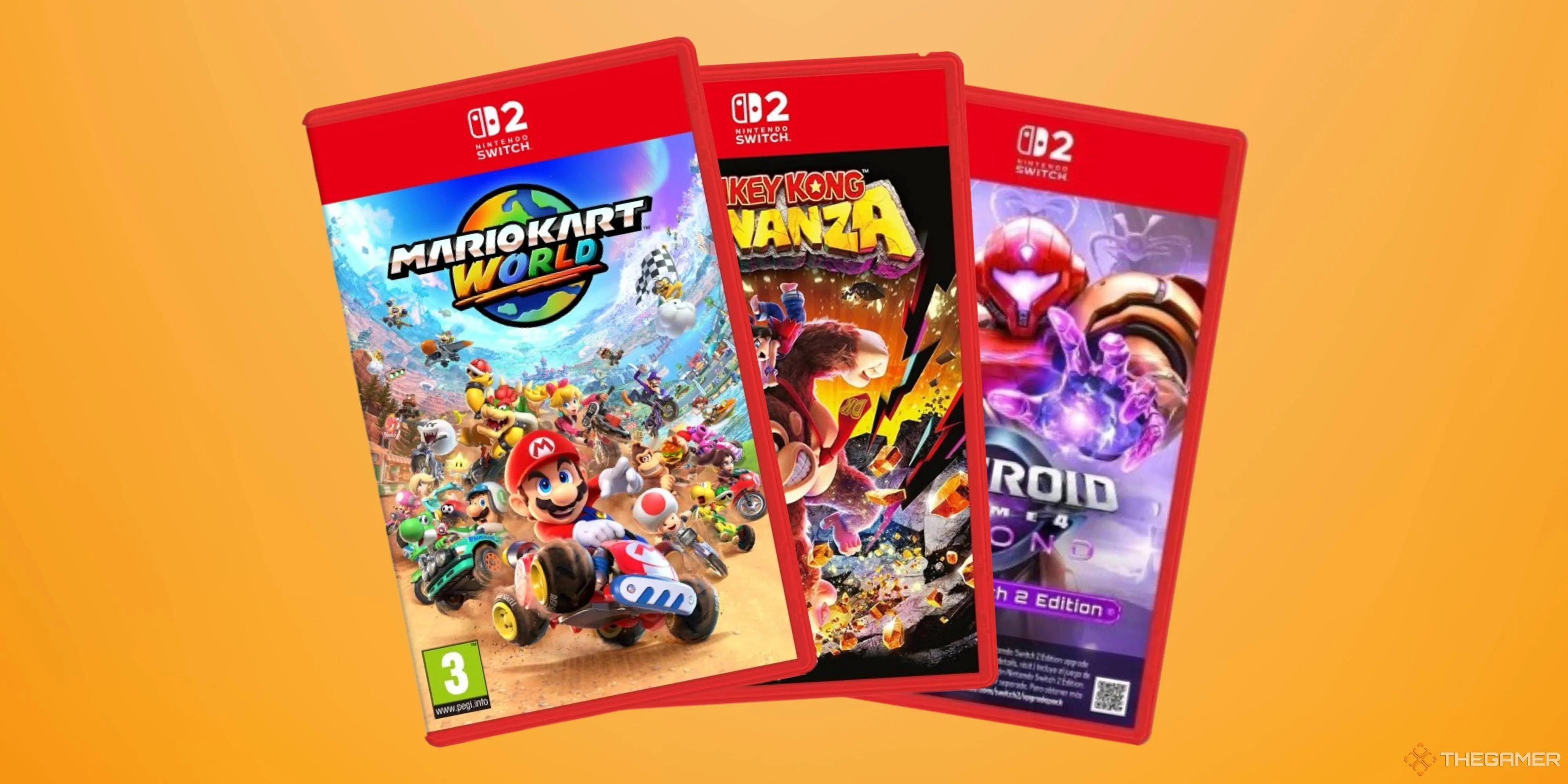 Hình ảnh minh họa hộp đĩa game Mario Kart World trên Nintendo Switch 2.
