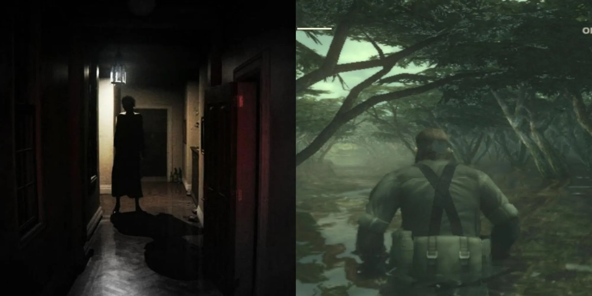 Hình ảnh từ P.T. (Playable Teaser) và Metal Gear Solid 3, các tựa game nổi bật của Hideo Kojima