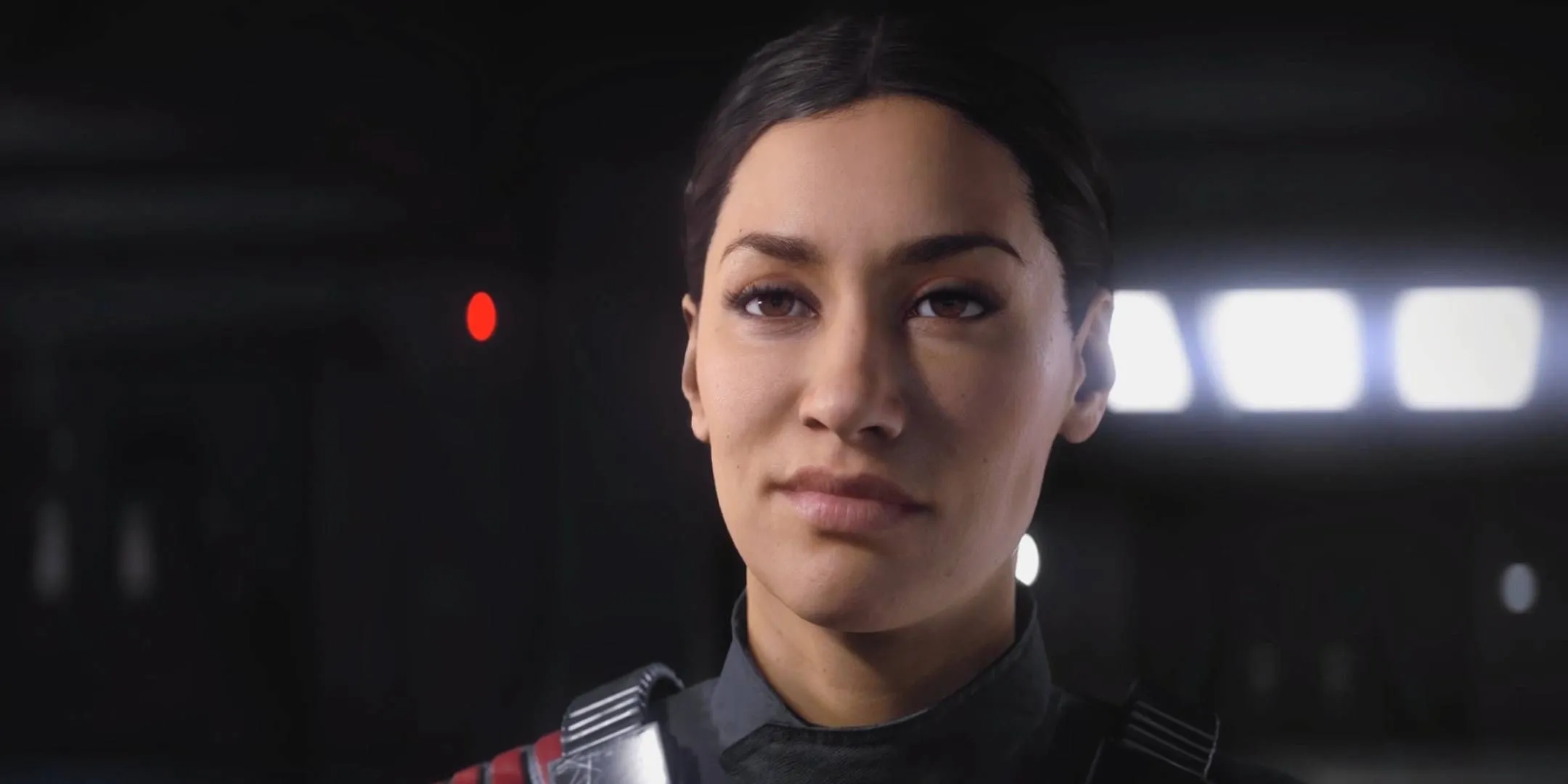 Iden Versio nhếch mép trên phi thuyền Imperial trong Star Wars Battlefront 2