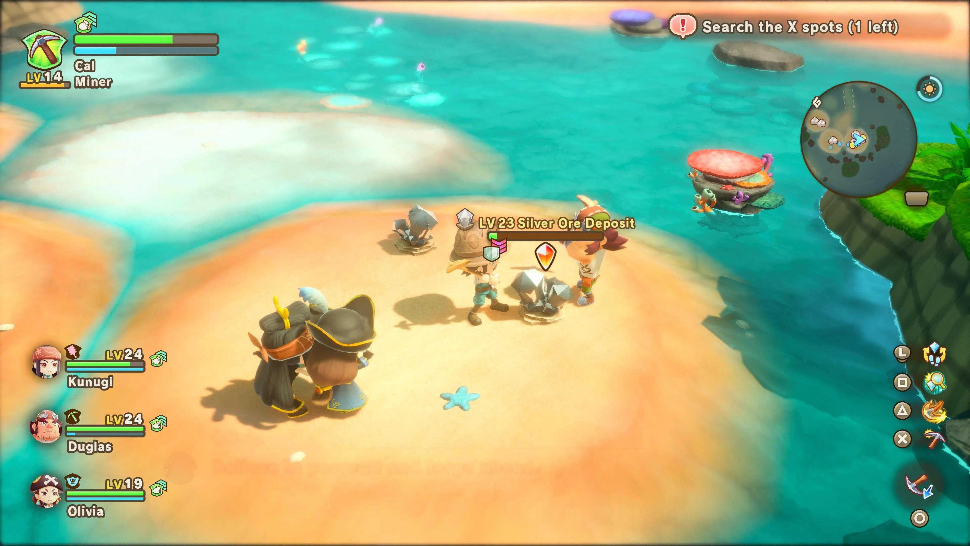 Khai thác mỏ trong game Fantasy Life I The Girl Who Steals Time