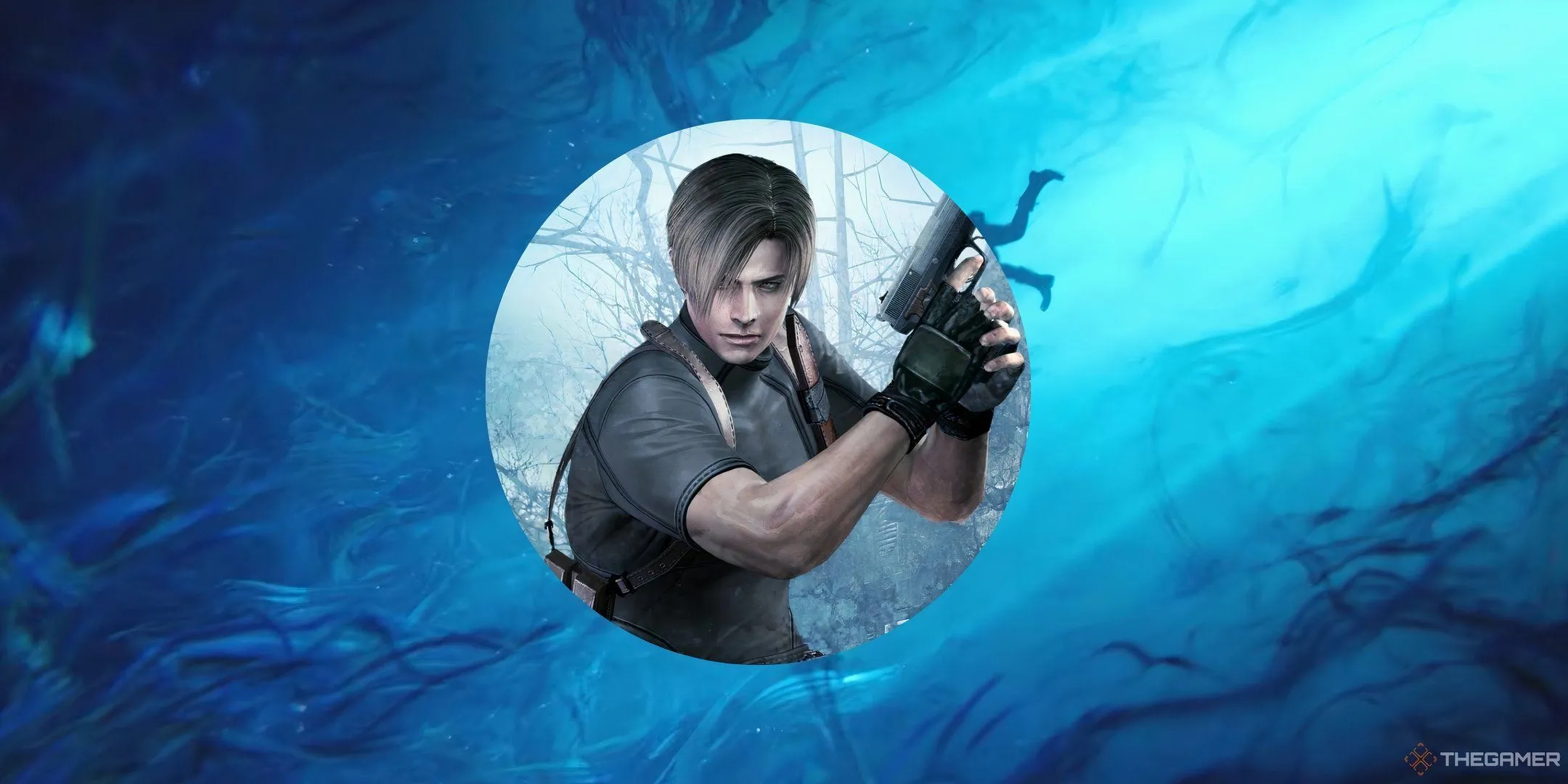 Leon S. Kennedy từ Resident Evil đứng trước khung cảnh đại dương, biểu tượng của sự thay đổi và đa dạng trong thế giới game