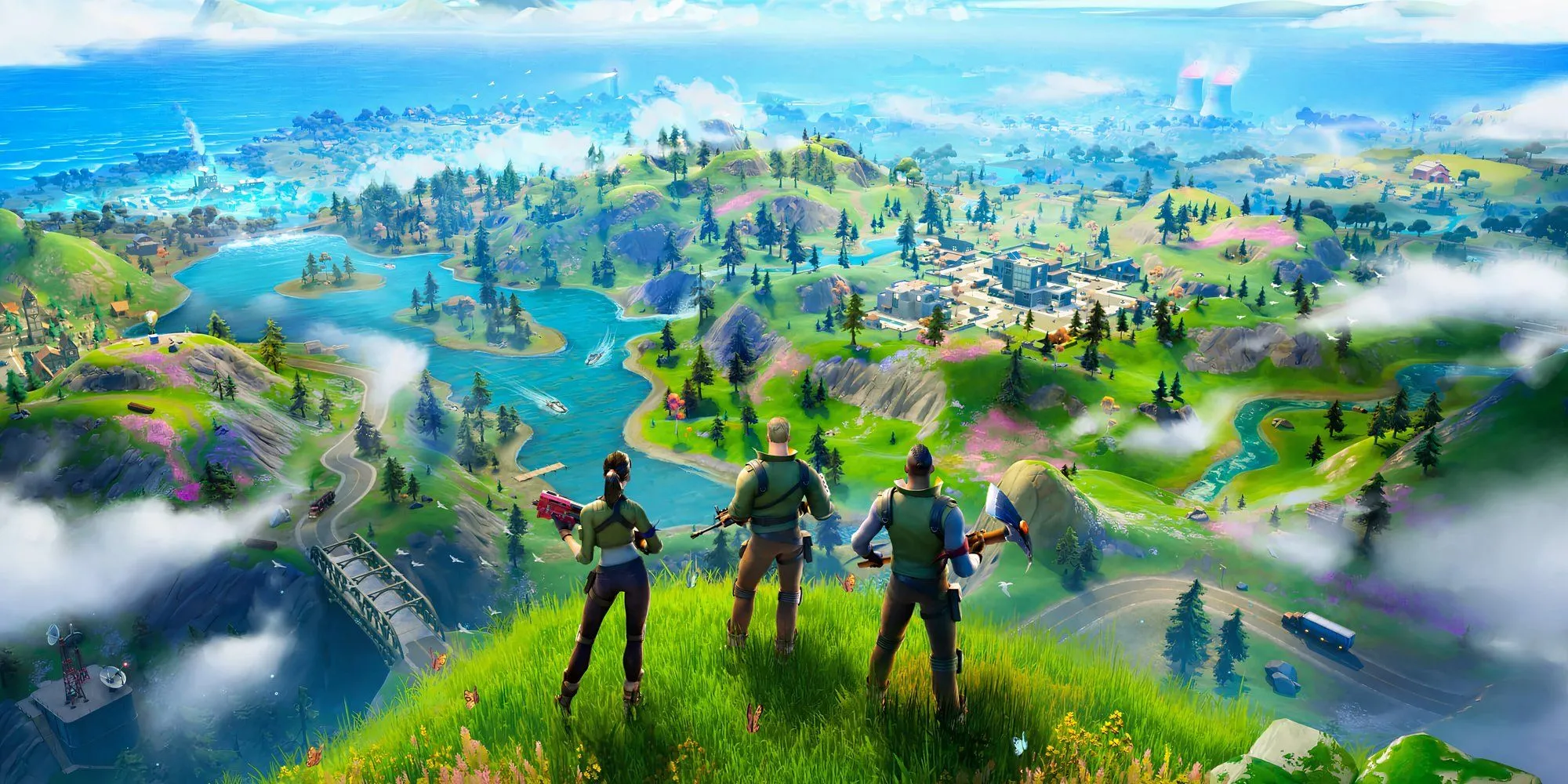 Một góc nhìn toàn cảnh về bản đồ Fortnite