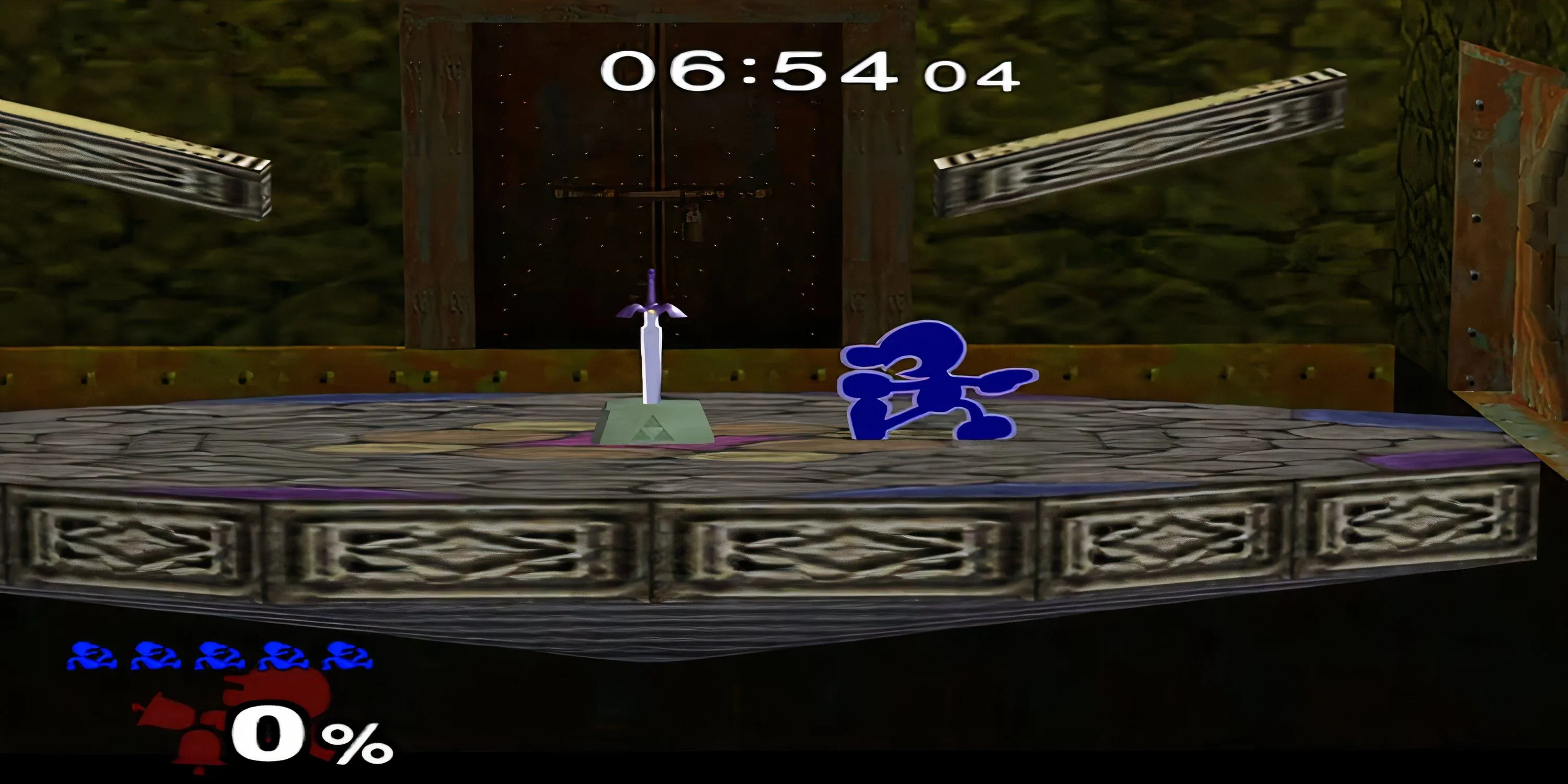 Mr. Game &amp; Watch tiến đến Master Sword trong Adventure Mode của Super Smash Bros. Melee