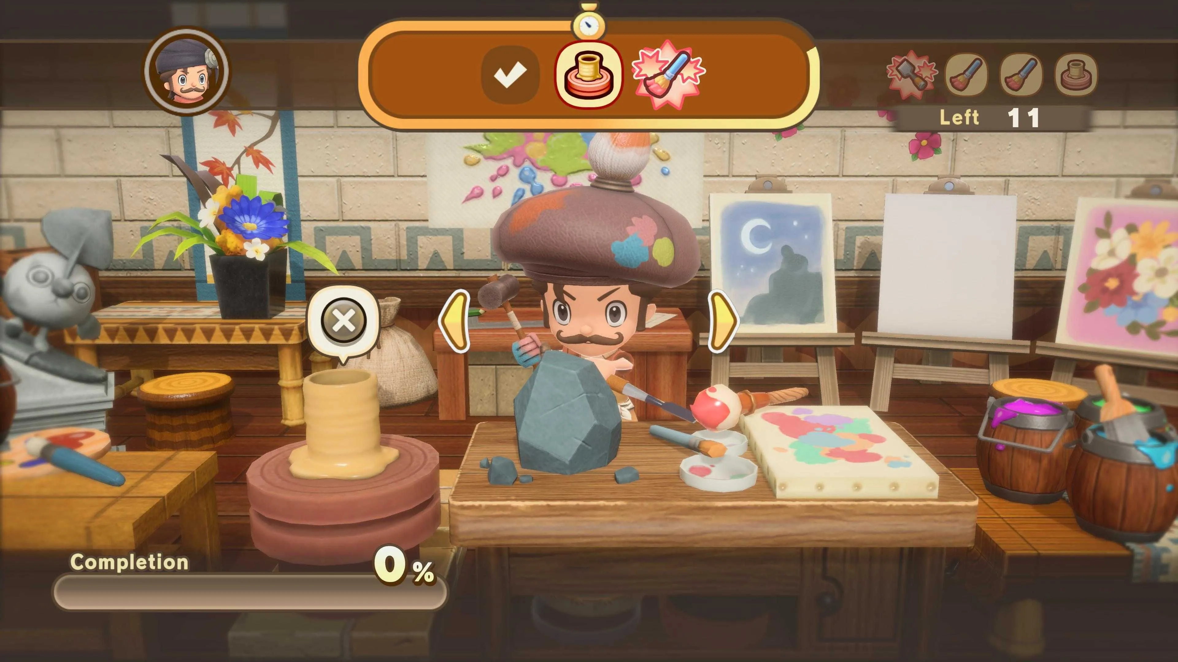 Nghề họa sĩ trong game Fantasy Life I The Girl Who Steals Time