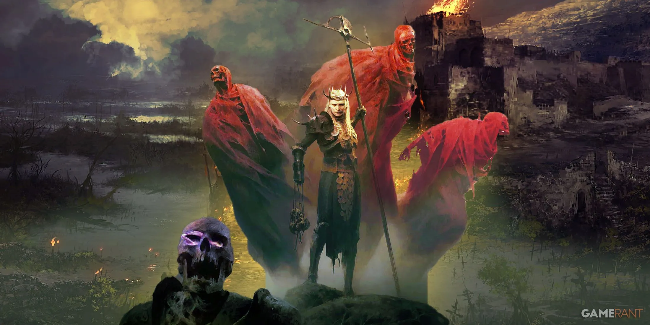 Người chơi Necromancer với quân đoàn tay sai tại Hawezar trong Diablo 4 Mùa 9