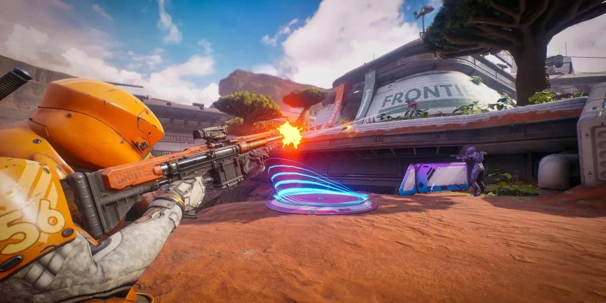 Pha giao tranh kịch tính trong Splitgate 2 với hiệu ứng cổng dịch chuyển