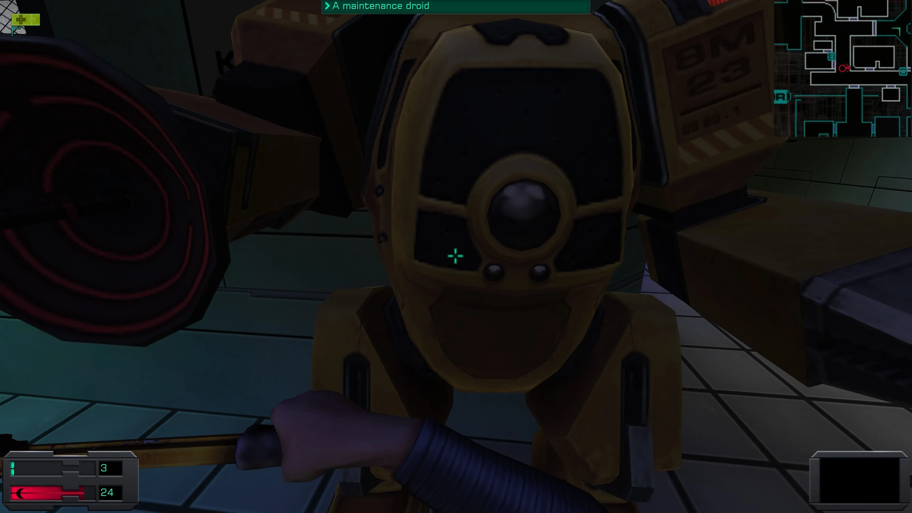 Robot bảo trì (Maintenance Droid) trong System Shock 2 Remaster, tiền thân của Big Daddy