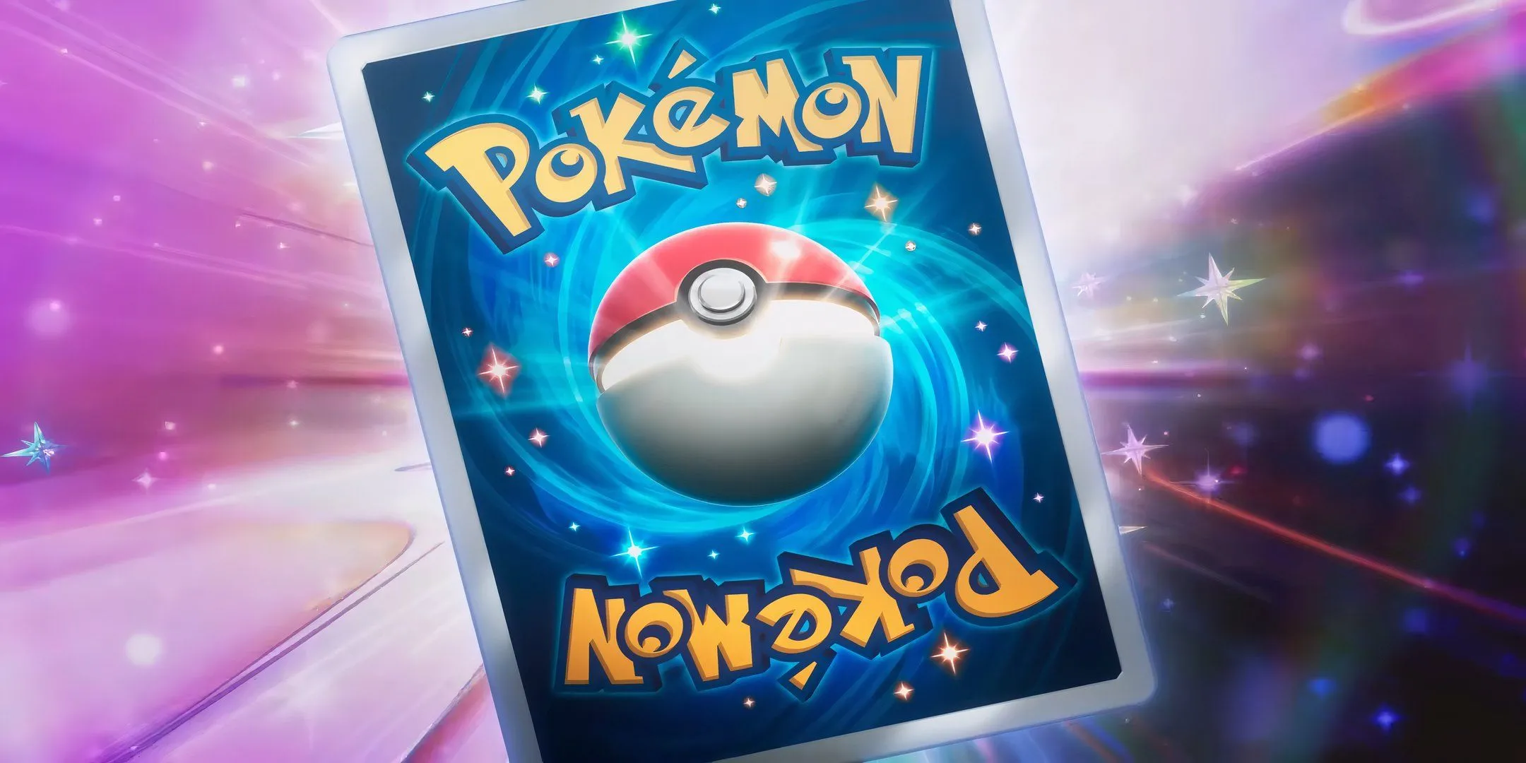 Thẻ bài Pokemon TCG Pocket với hiệu ứng bùng nổ trên nền hồng lấp lánh, biểu tượng cho sức mạnh tiềm ẩn.