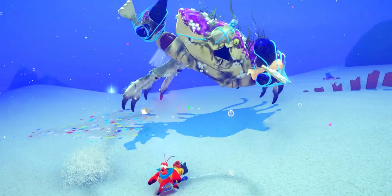 Chú cua Kril với chiếc vỏ độc đáo trong Another Crab's Treasure, tựa game Souls-like lấy bối cảnh dưới đáy biển.