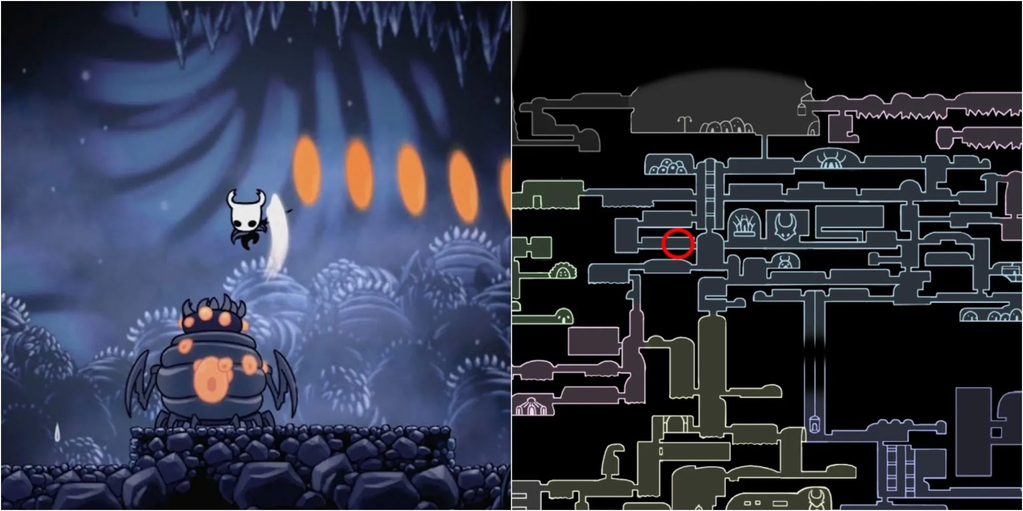 Đánh bại Brooding Mawlek nhận Mảnh Mặt Nạ Hollow Knight