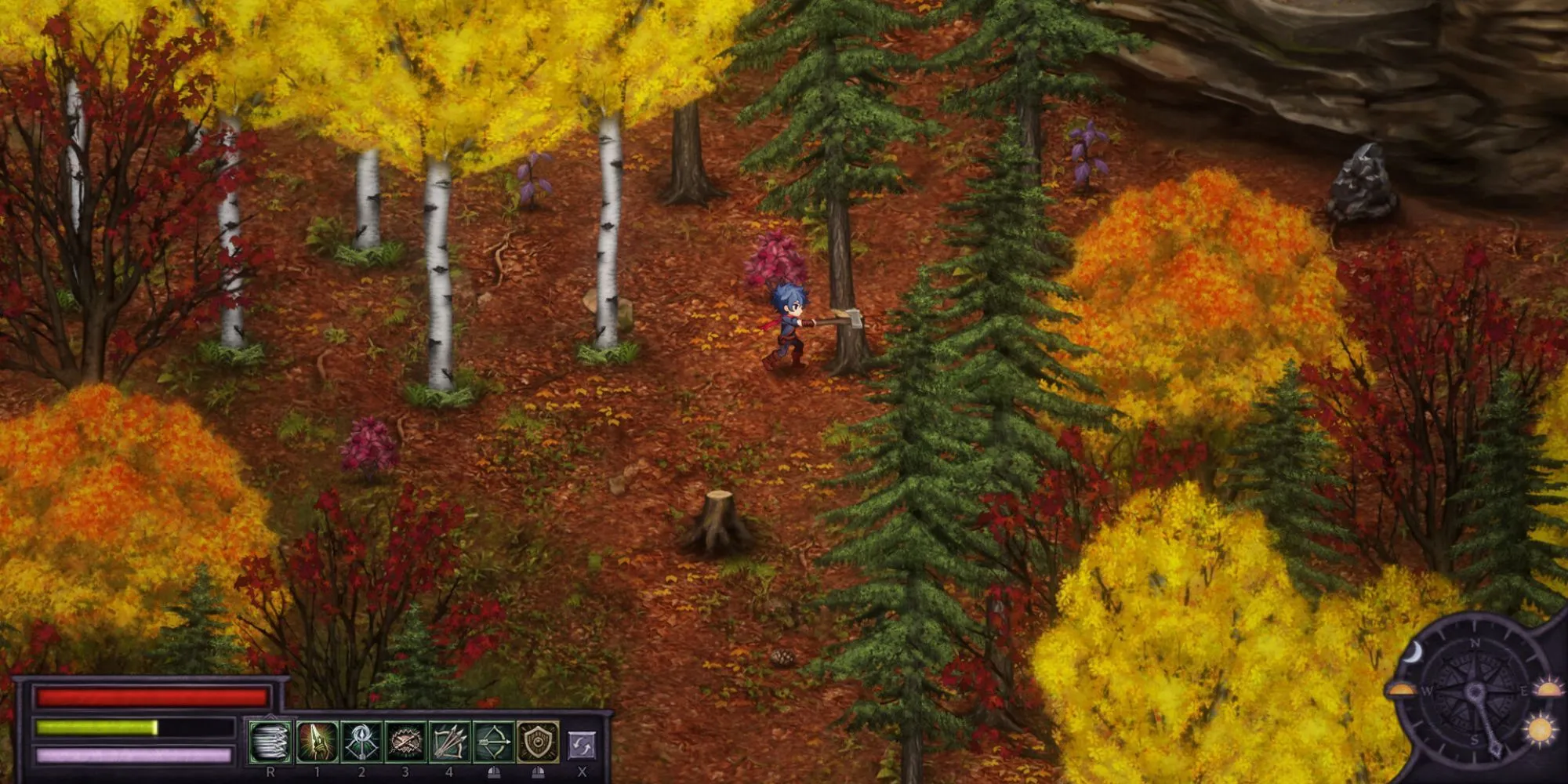 Game Bleaklight Falls chiến đấu pixel-art