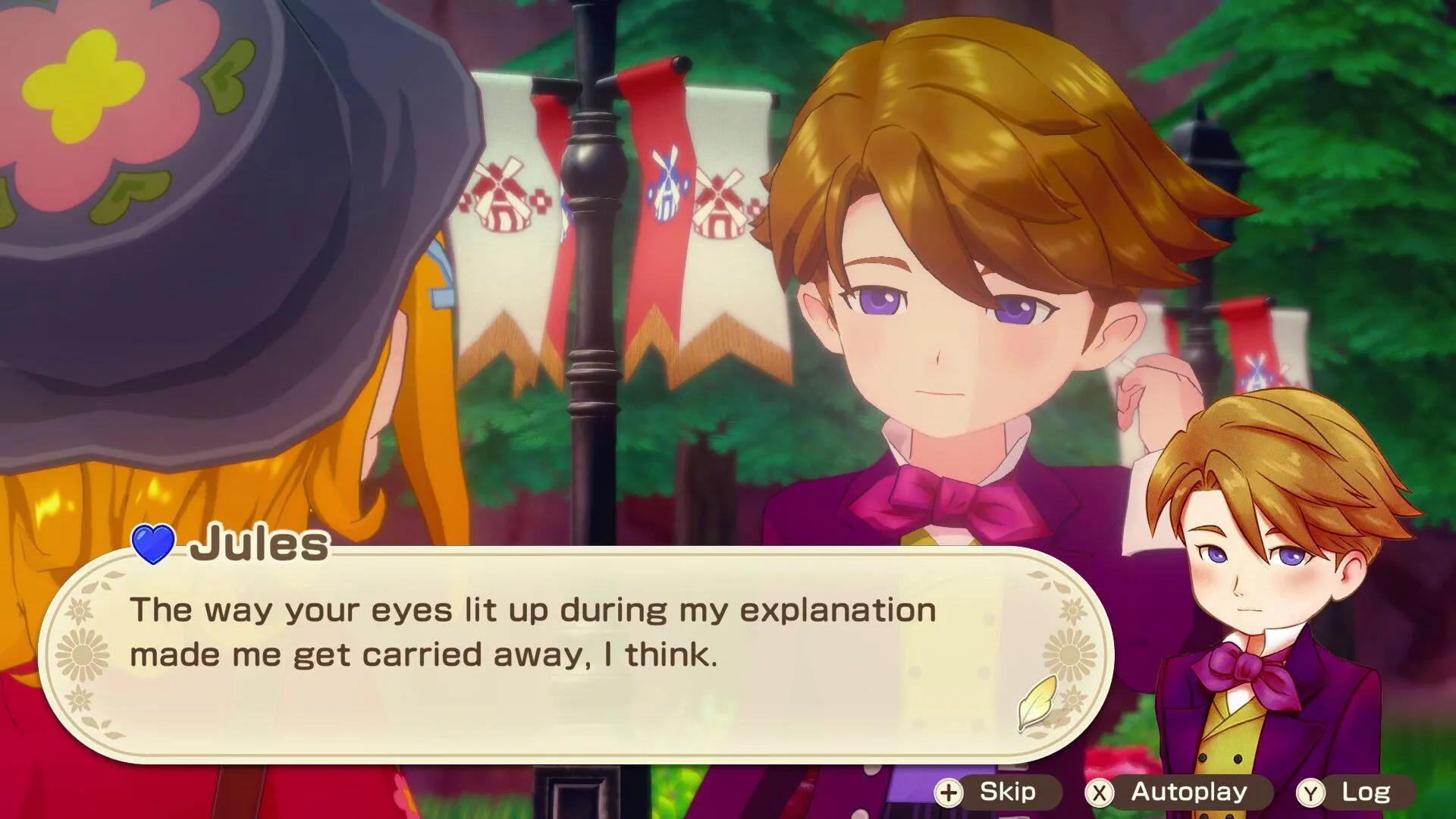 Giao diện tạo nhân vật Story of Seasons Grand Bazaar với nhiều tùy chọn tóc và trang phục
