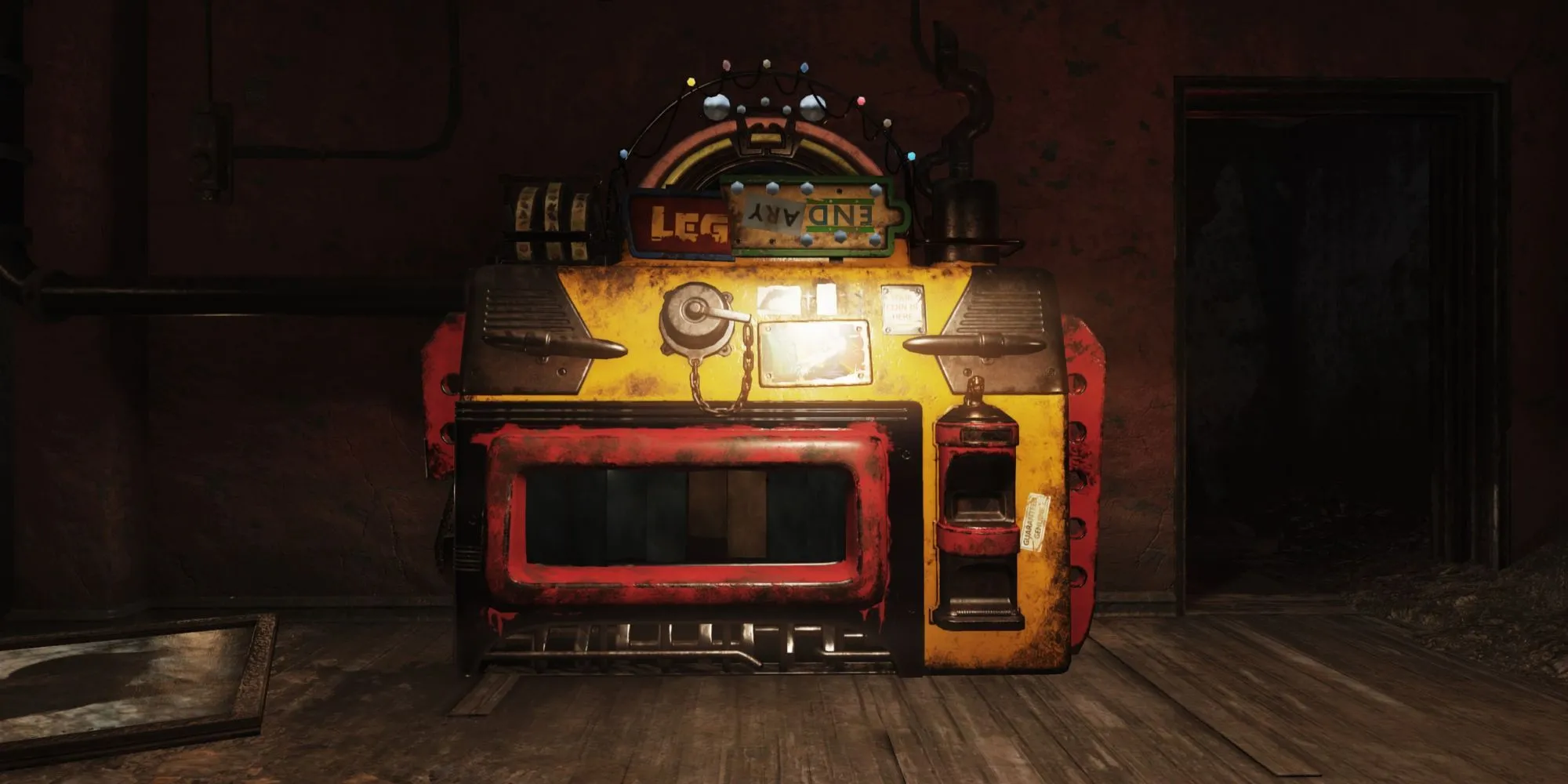 Máy Legendary Exchange đặt bên trong khu vực The Rusty Pick trong Fallout 76