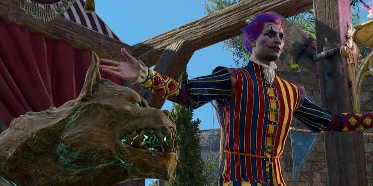 Một phần thi thể của Dribbles the Clown trong Baldur's Gate 3