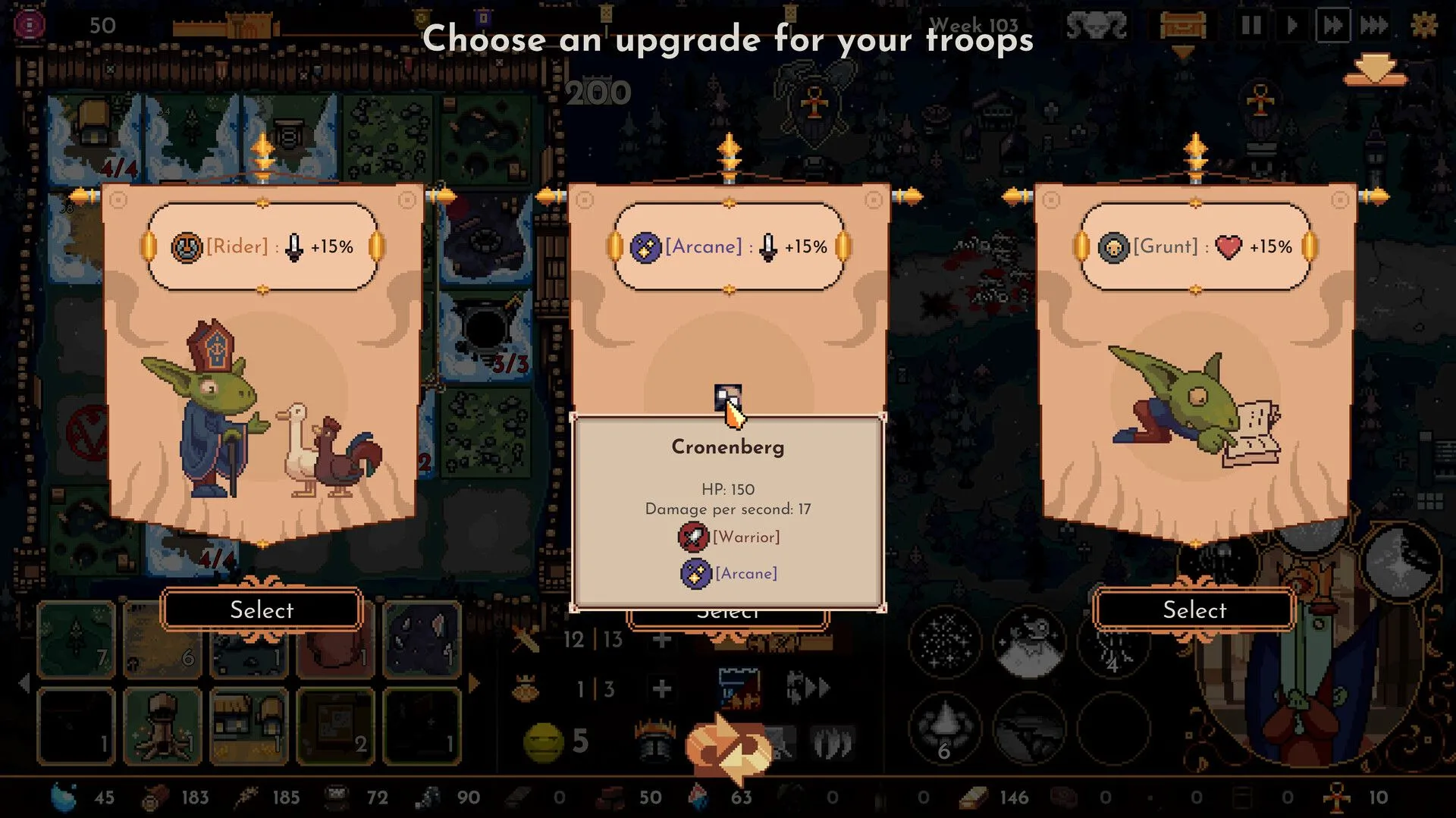 Một screenshot khác từ Steam của The King is Watching, cho thấy sự đa dạng trong thiết kế nhân vật và bối cảnh