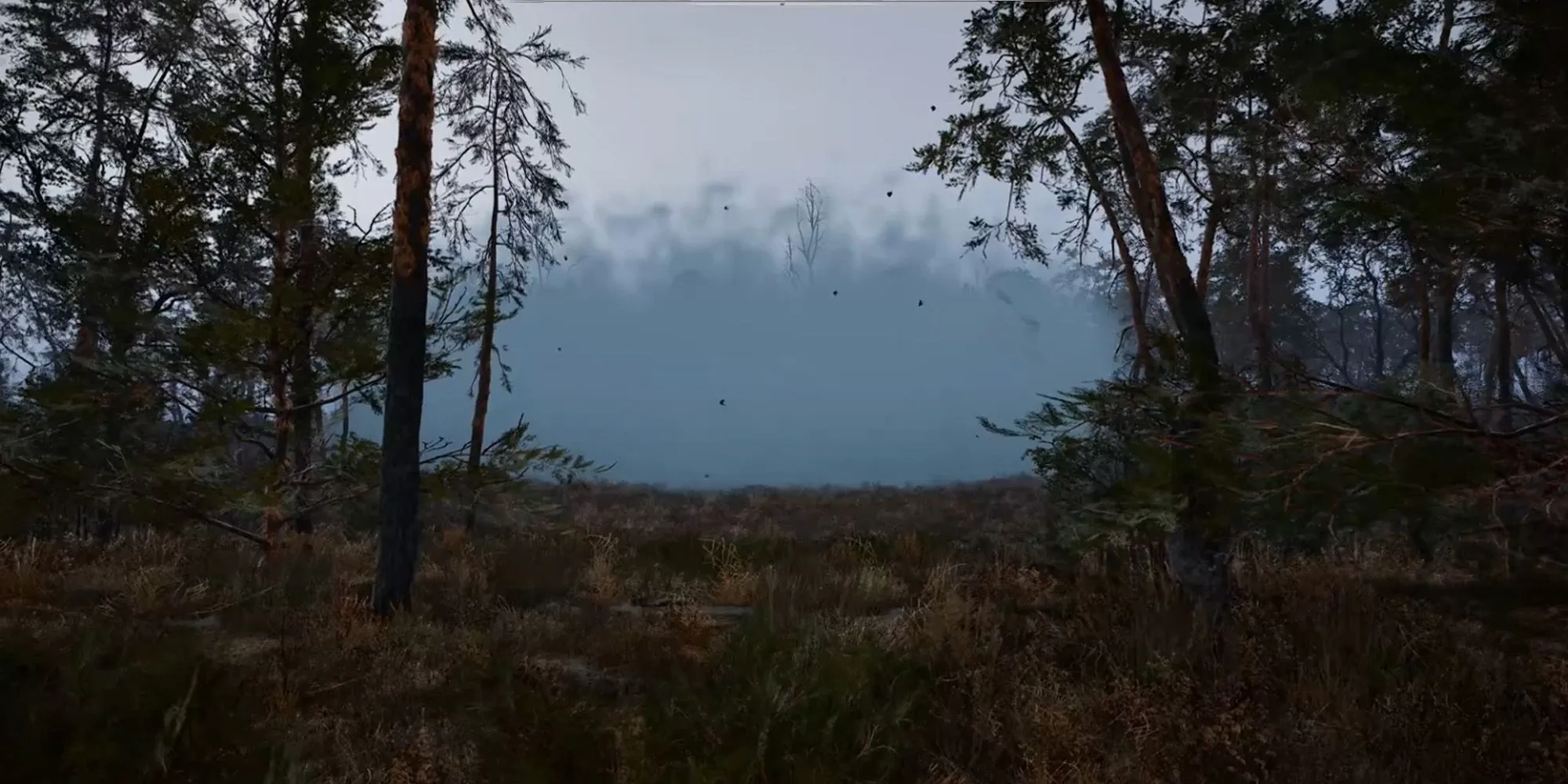 Ngôi nhà bí ẩn bao phủ bởi sương mù dị thường Mist trong STALKER 2 tại Burned Forest