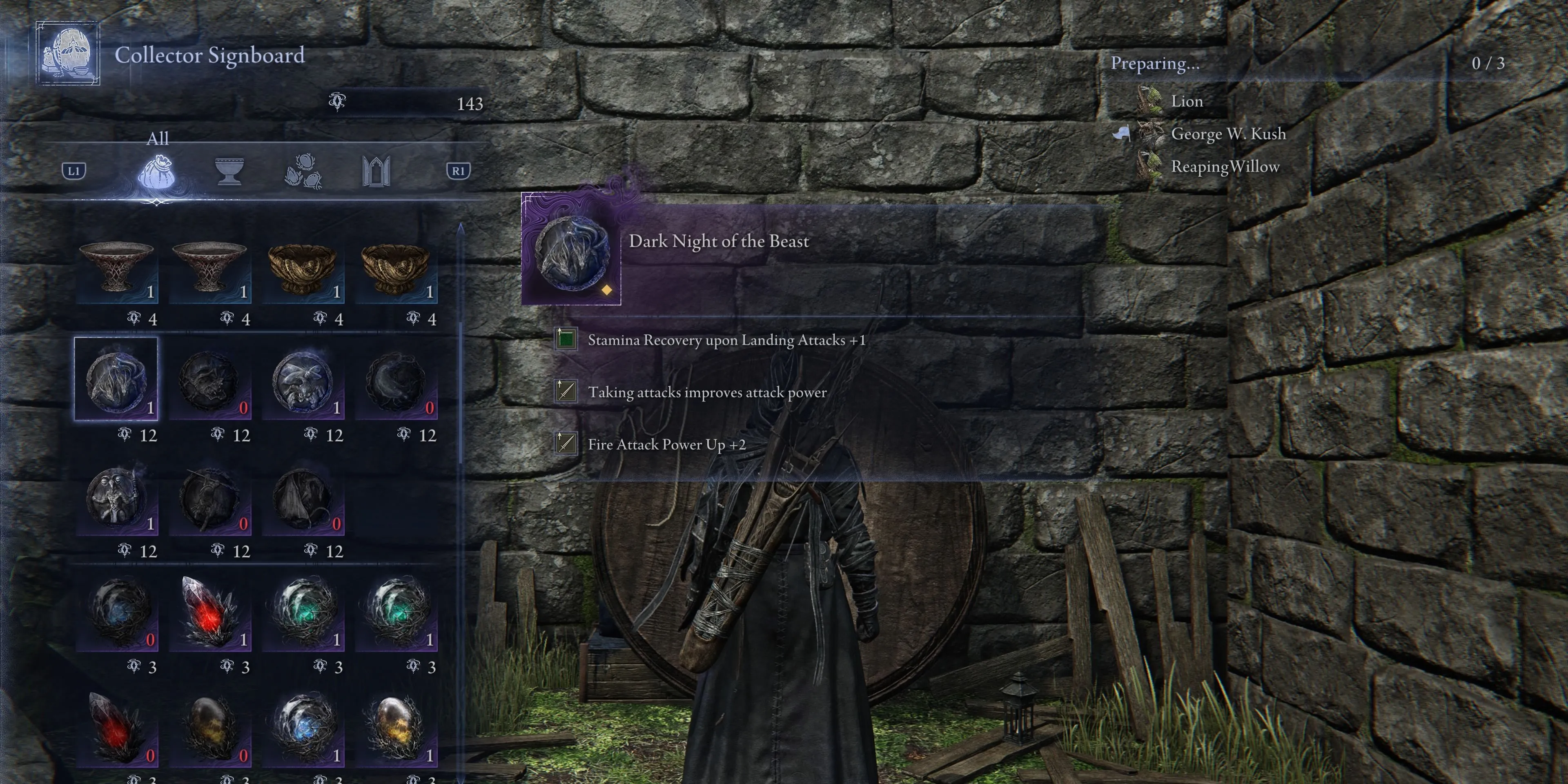 Relic Dark Night of the Beast sau khi đánh bại Everdark Sovereign Tricephalos, tối ưu cho nhân vật Raider