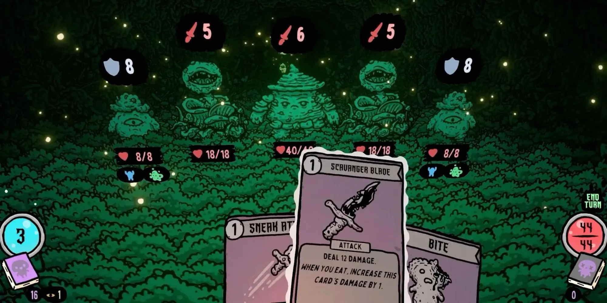 Shroom and Gloom Gameplay với nhân vật nấm và thẻ bài